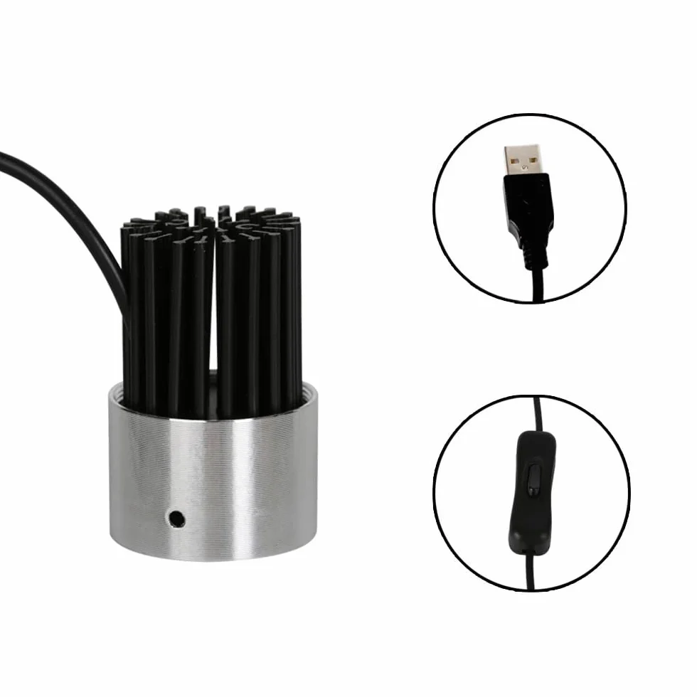 Srebrna lampa UV - do utwardzania Soldermask | Fioletowy UV LED, USB 5V, kabel 180cm | 5,9x3,9cm | Do obwodów drukowanych | Akcesoria elektroniczne