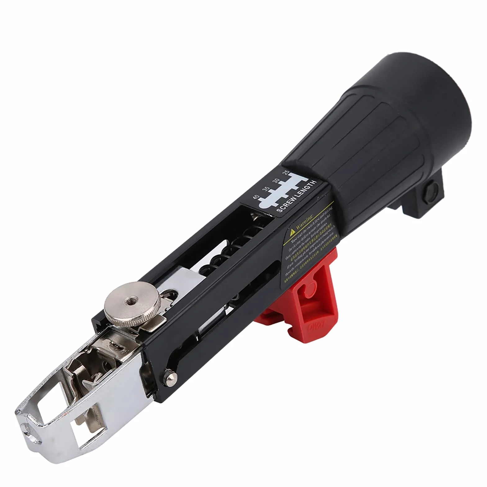 Adapter do Pistoletu do Gwoździ łańcuchowych, Automatyczny łańcuchowy Pistolet do Gwoździ ze Stopu Aluminium Sprzęt do Dokręcania Wkrętów do Wiertarki Elektrycznej Narzędzie do Obróbki Drewna, Zainsta