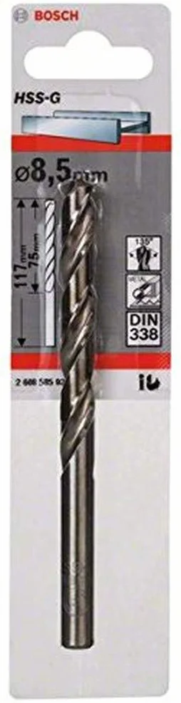Bosch Professional Wiertła do metalu HSS-G (Ø 8,5 mm, Akcesoria wiertarek)