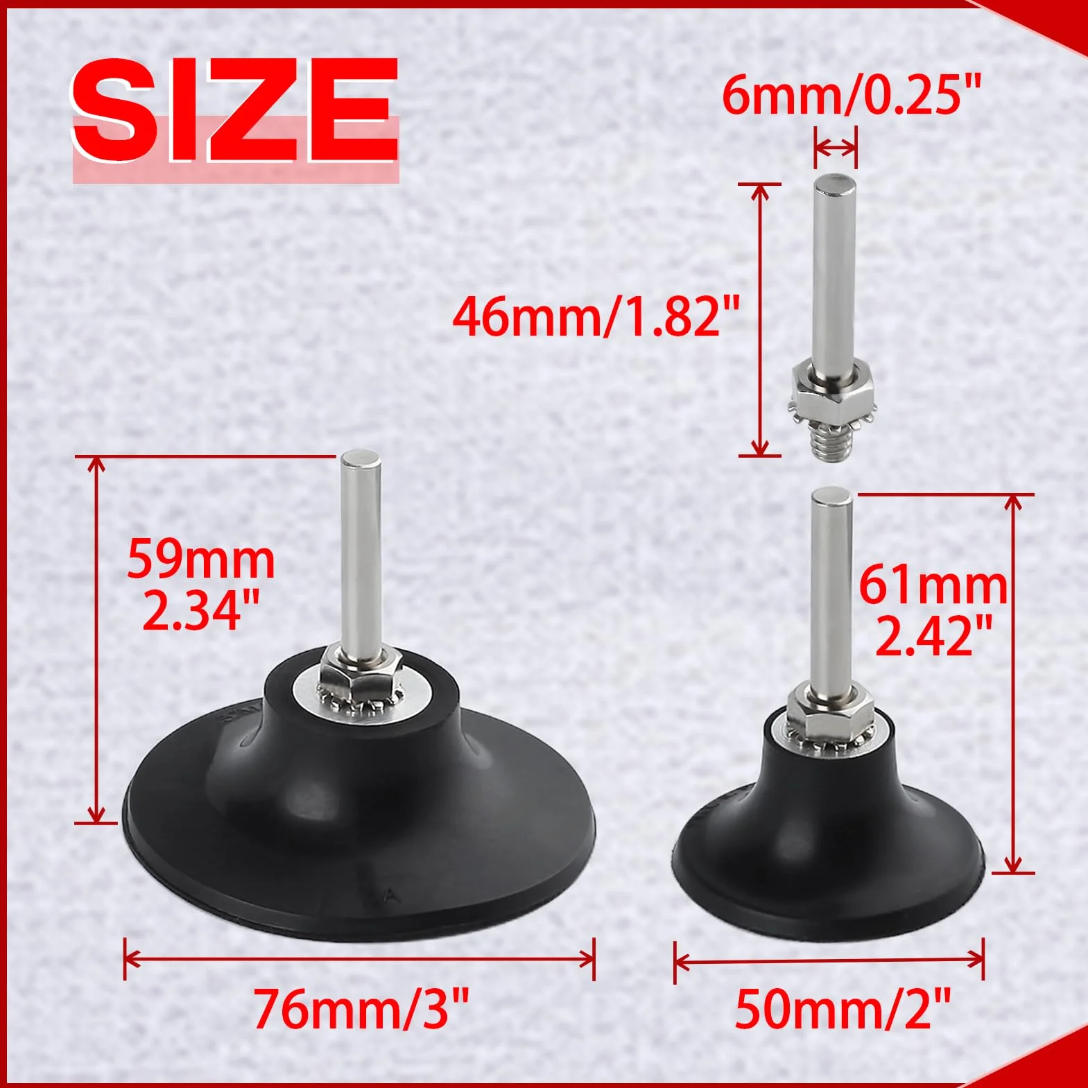 SPEEDWOX Disc Pad uchwyt Disc Pad tarcza do szybkiej wymiany krążka adaptera 2 cale tarcze szlifierskie 8 cm szlifierka 8 cm tarcza szlifierska z trzonkiem 1/4" do polerowania