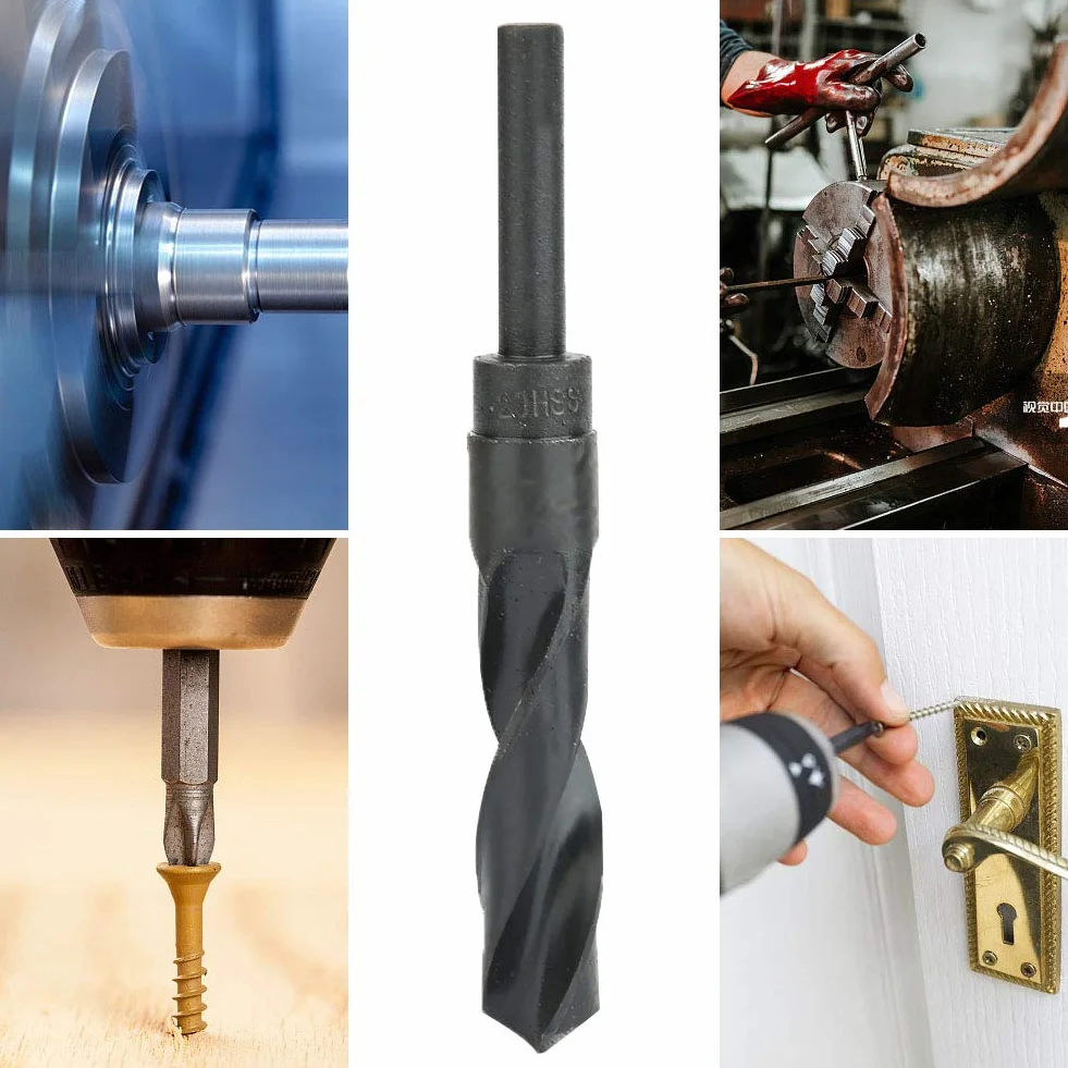 Wiertło spiralne HSS o zredukowanej średnicy 1/2 cala, 1, wysoka twardość, ostre cięcie, do obróbki metalu (20 mm)