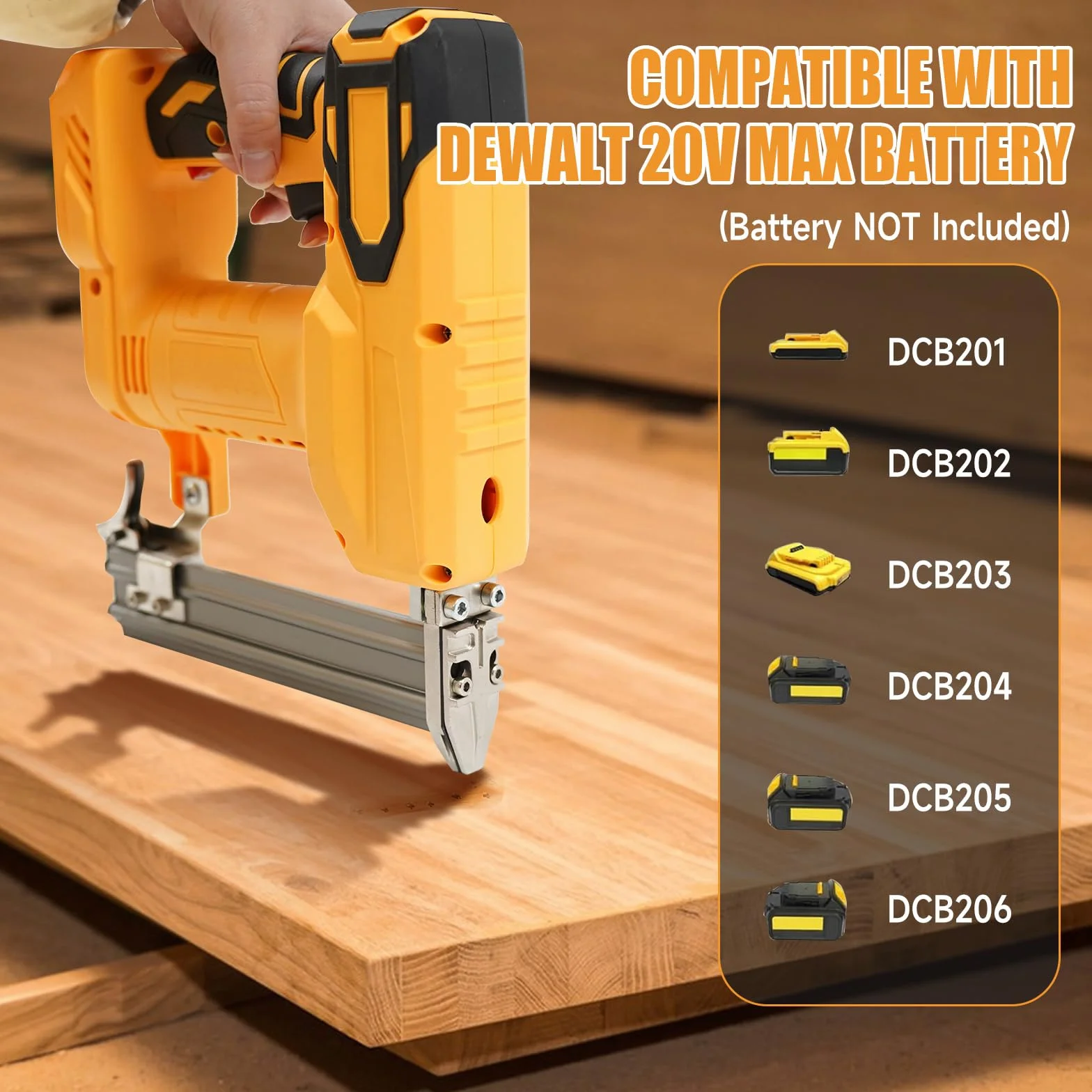 Akumulatorowa gwoździarka Brad do akumulatora Dewalt 18 V 20 V, elektryczna gwoździarka 2 w 1 18 GA, 1000 prostych gwoździ i gwoździ 500 U w zestawie do majsterkowania i obróbki drewna