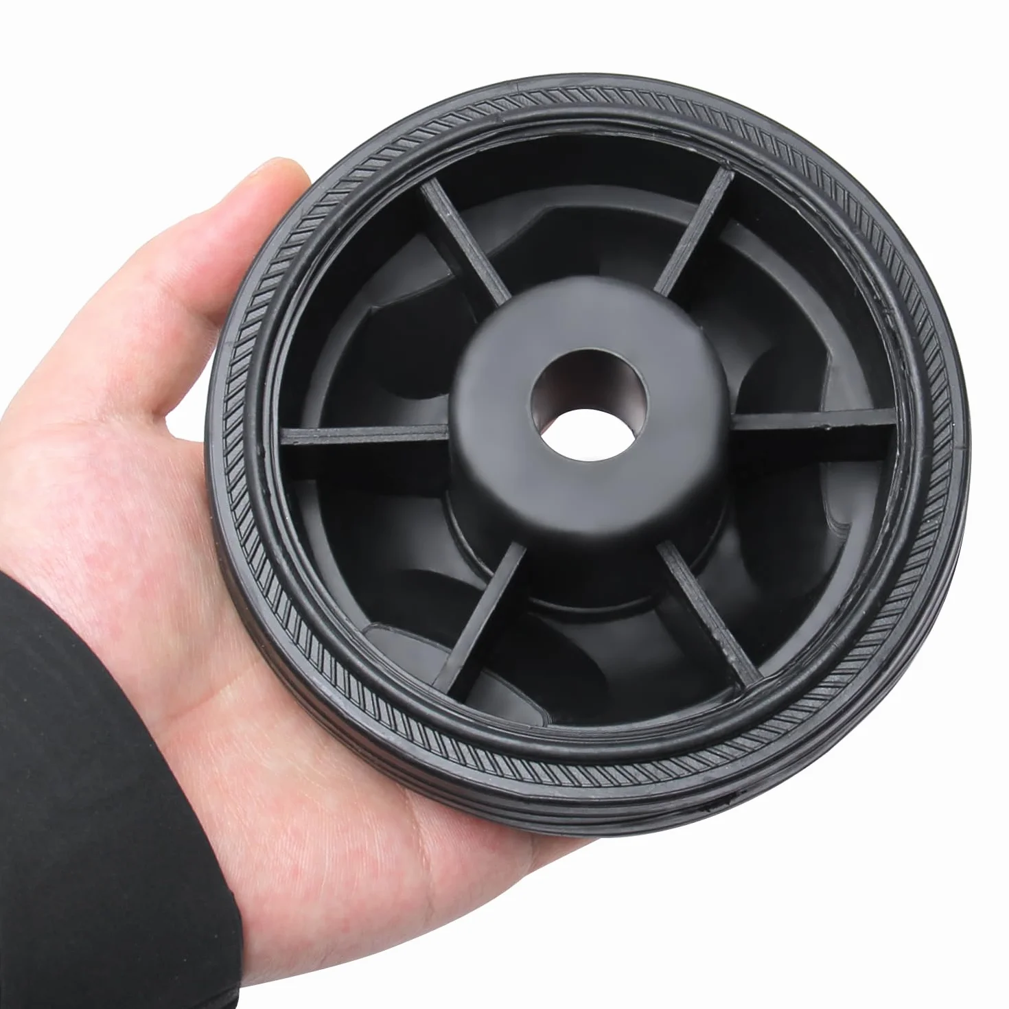 Othmro Plastikowe koło do sprężarki powietrza 115 mm, średnica zewnętrzna 28 mm, 2 szt