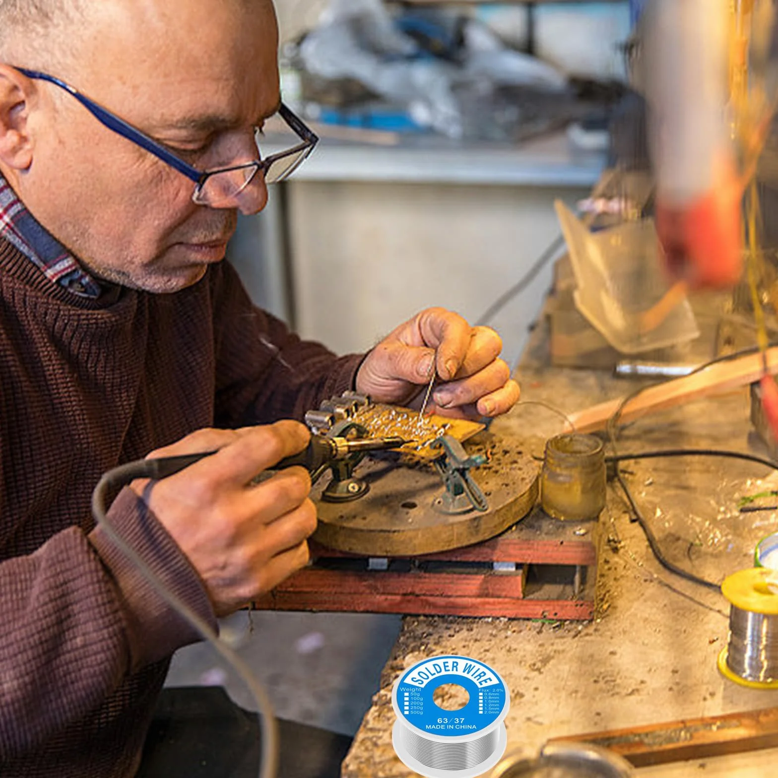 Cyna do lutowania z topnikiem, drut lutowniczy 1 mm, przewód lutowniczy z rdzeniem kalafonii 7 m, drut lutowniczy o niskiej temperaturze do napraw elektroniki i projektów DIY