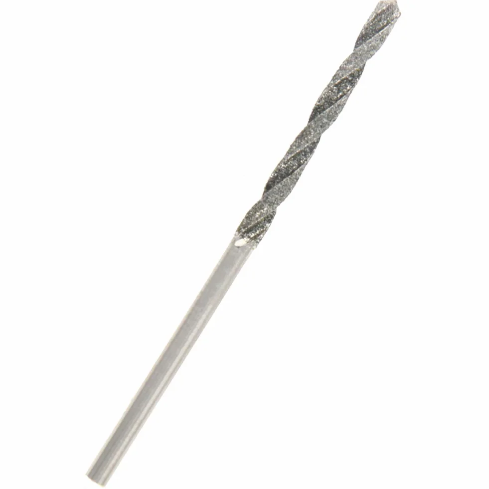 Utoolmart 2,5 mm Emery wiertła spiralne stal szybkotnąca do wiercenia biżuterii, ceramiki, szkła, materiałów półprzewodnikowych 2 szt