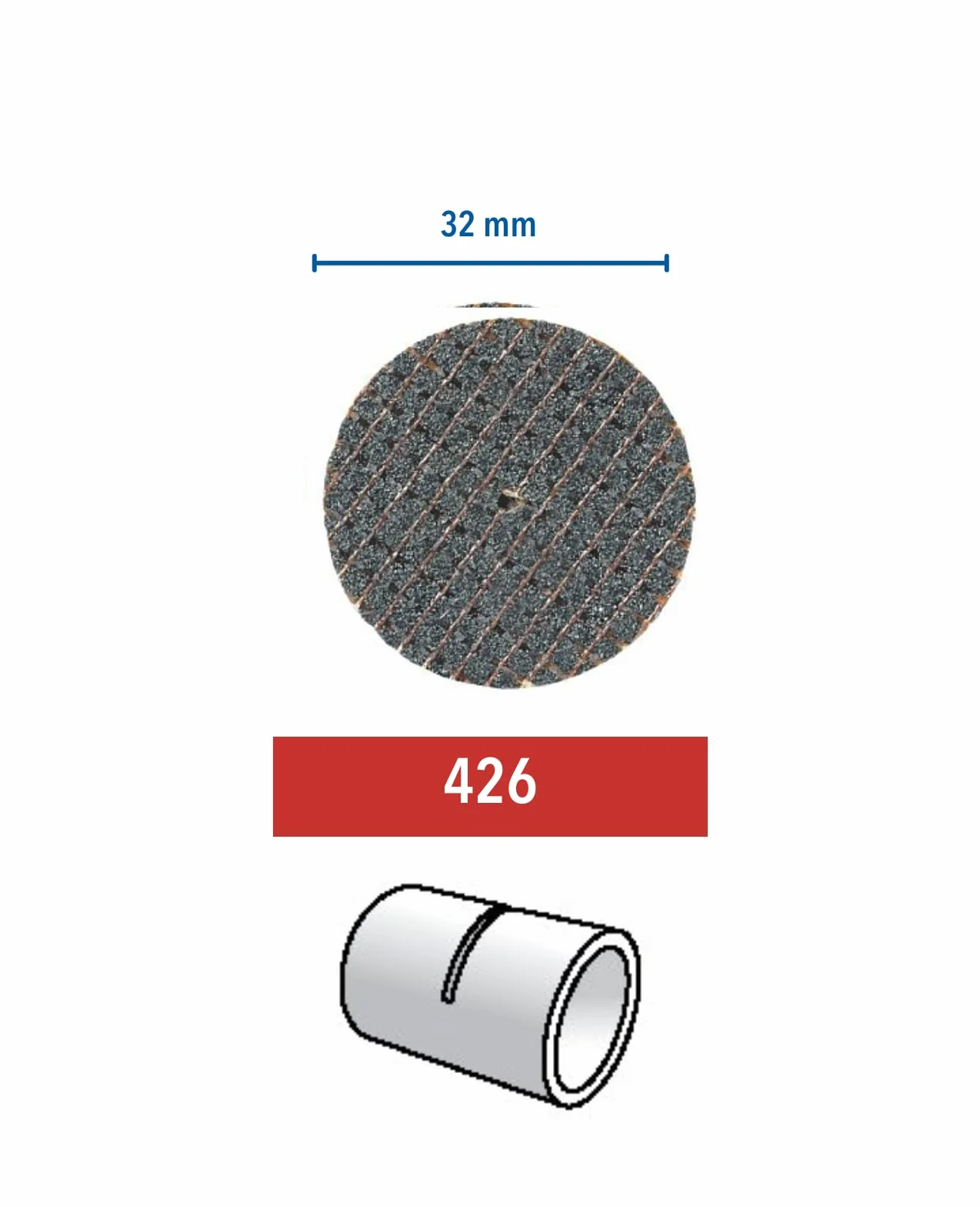 Dremel 426 tarcza tnąca wzmocniona włóknem szklanym, zestaw akcesoriów do narzędzi wielofunkcyjnych z 5 tarczami tnącymi 32 mm do rowkowania, frezowania i cięcia metalu, drewna i tworzywa sztucznego