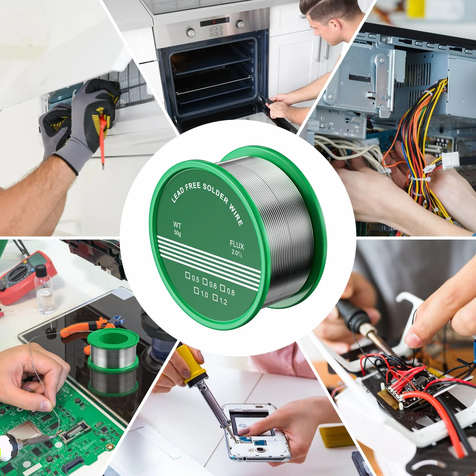 Magrimaxio Cyna do lutowania (50 g/1 mm) do lutowanie elektrolutowania i majsterkowania, (Sn99,3 Cu0,7)