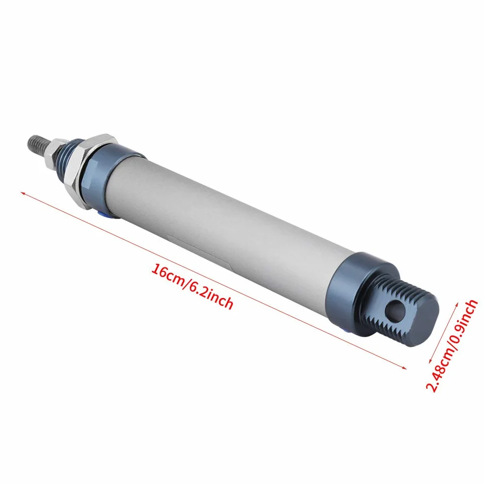 Luftzylinder mit Aluminiumlegierung, Luft Pneumatikzylinder Dual Acting Hub 50mm Innendurchmesser 16mm Gewinde M6 Druck 0,15-1MPa