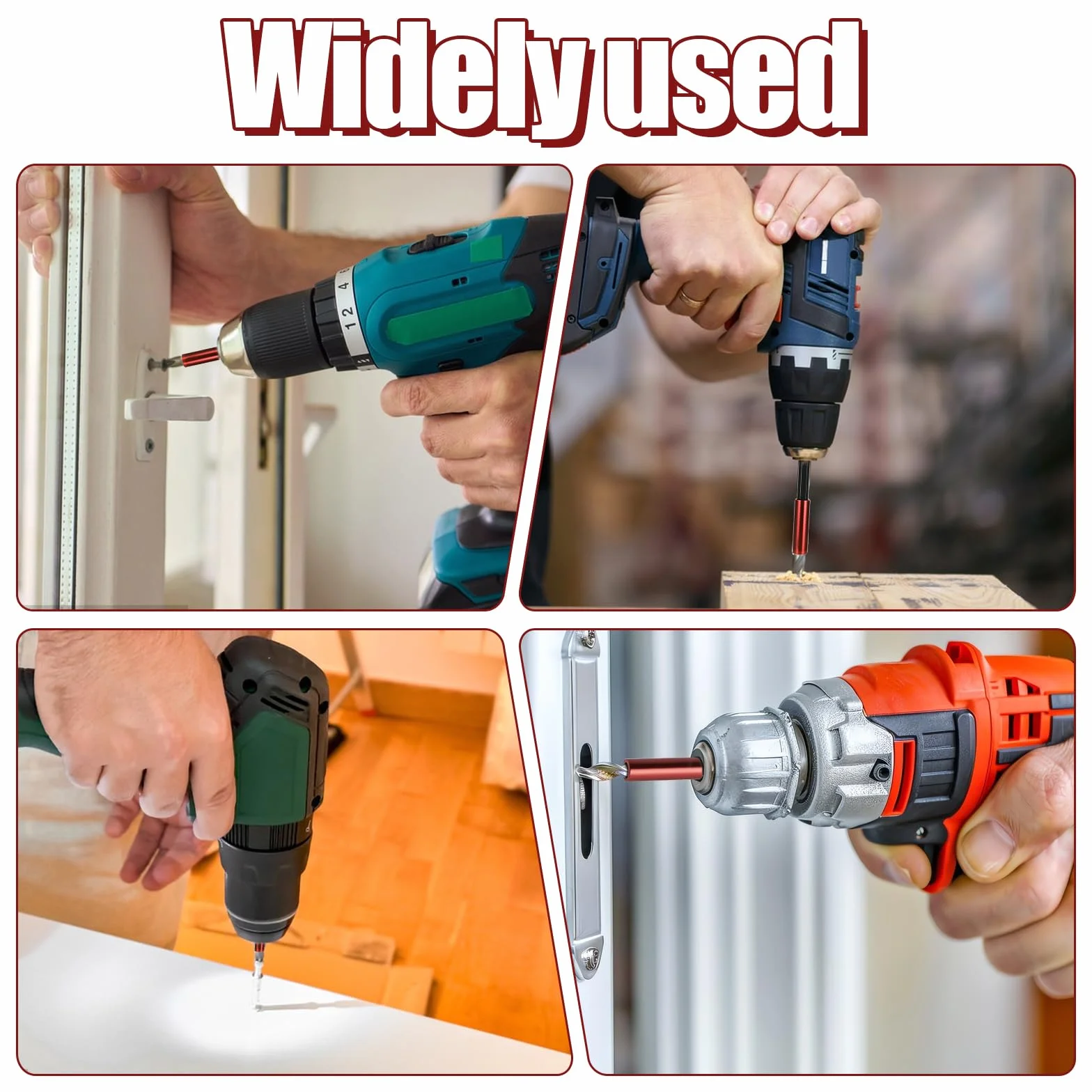 10 sztuk magnetycznych przedłużaczy bitów, przedłużki do bitów, trzpień sześciokątny 1/4 cala, uchwyty bitów 50/60/100/150/300mm, do wkrętaków i wiertarek