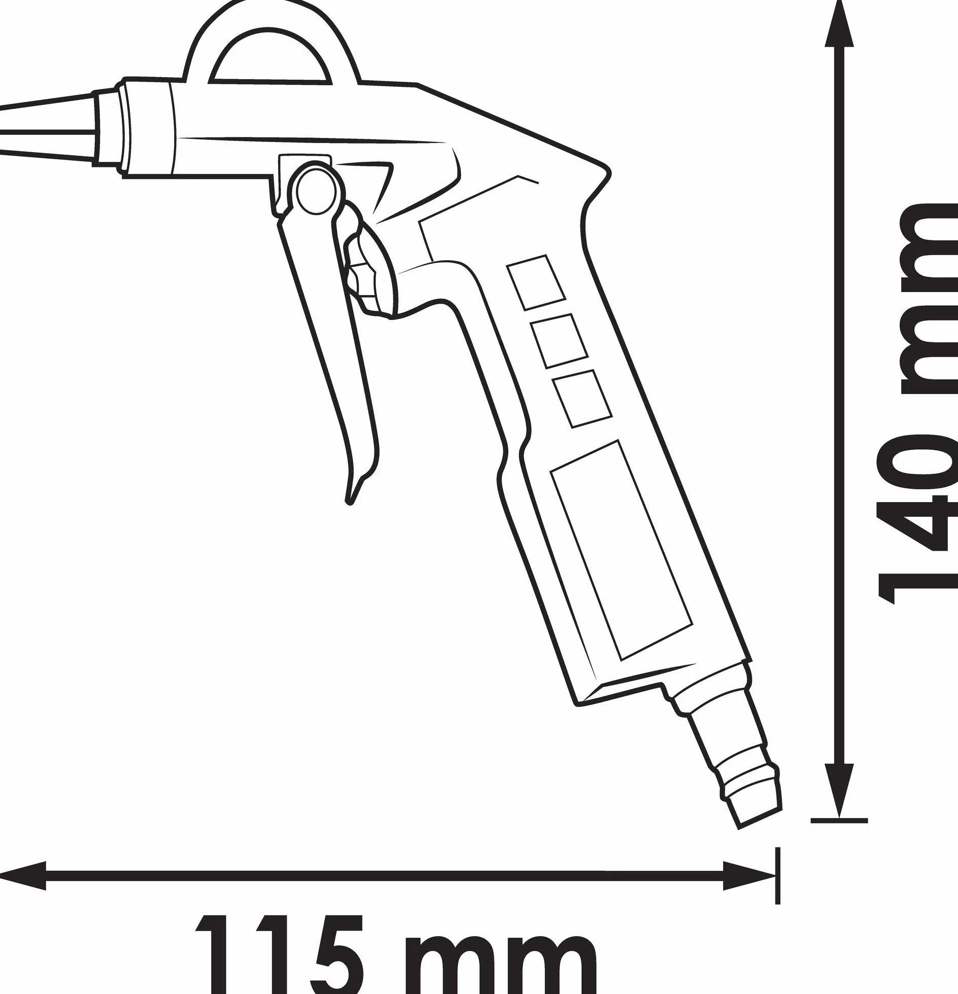 Vigor V7135 pistolet do wydmuchiwania ∙ krótki