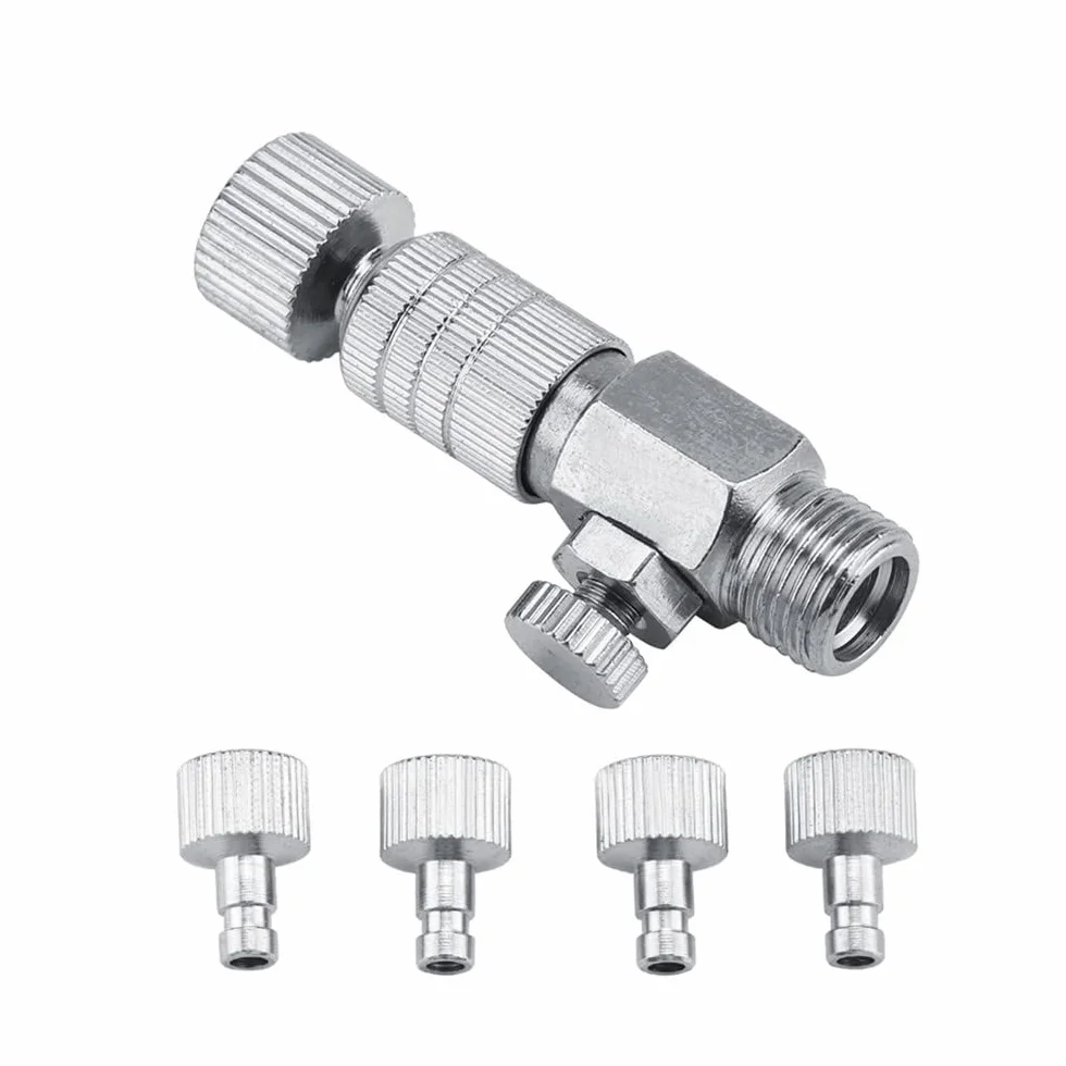 Metalowa szybko-złączka do aerografu, akcesoria do pistoletu natryskowego, adapter węża powietrznego, 4 łączniki męskie i żeńskie 1/8", do podłączenia sprężarki powietrza