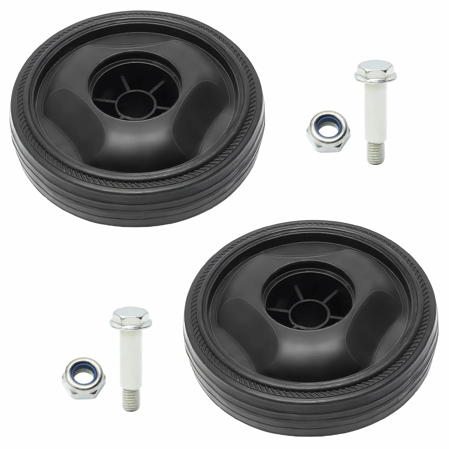 Othmro Plastikowe koło do sprężarki powietrza 115 mm, średnica zewnętrzna 28 mm, 2 szt