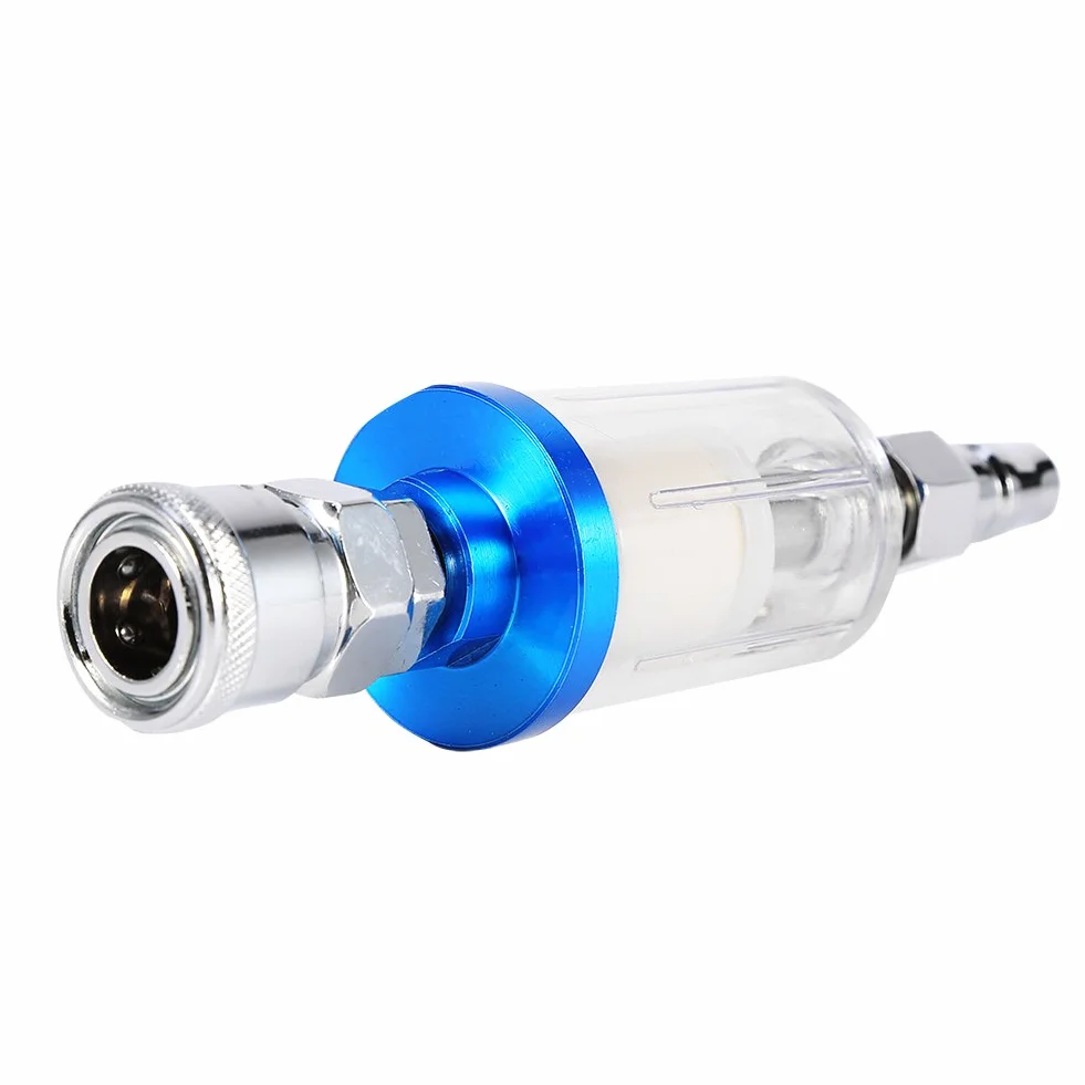 Tbest Filtr pistoletu malarskiego, filtr sprężarki Aria, spray czekan Filtr powietrza Filtr wody Filtr przezroczysty Separator wilgoci Mini filtr powietrza Sprężarka powietrza