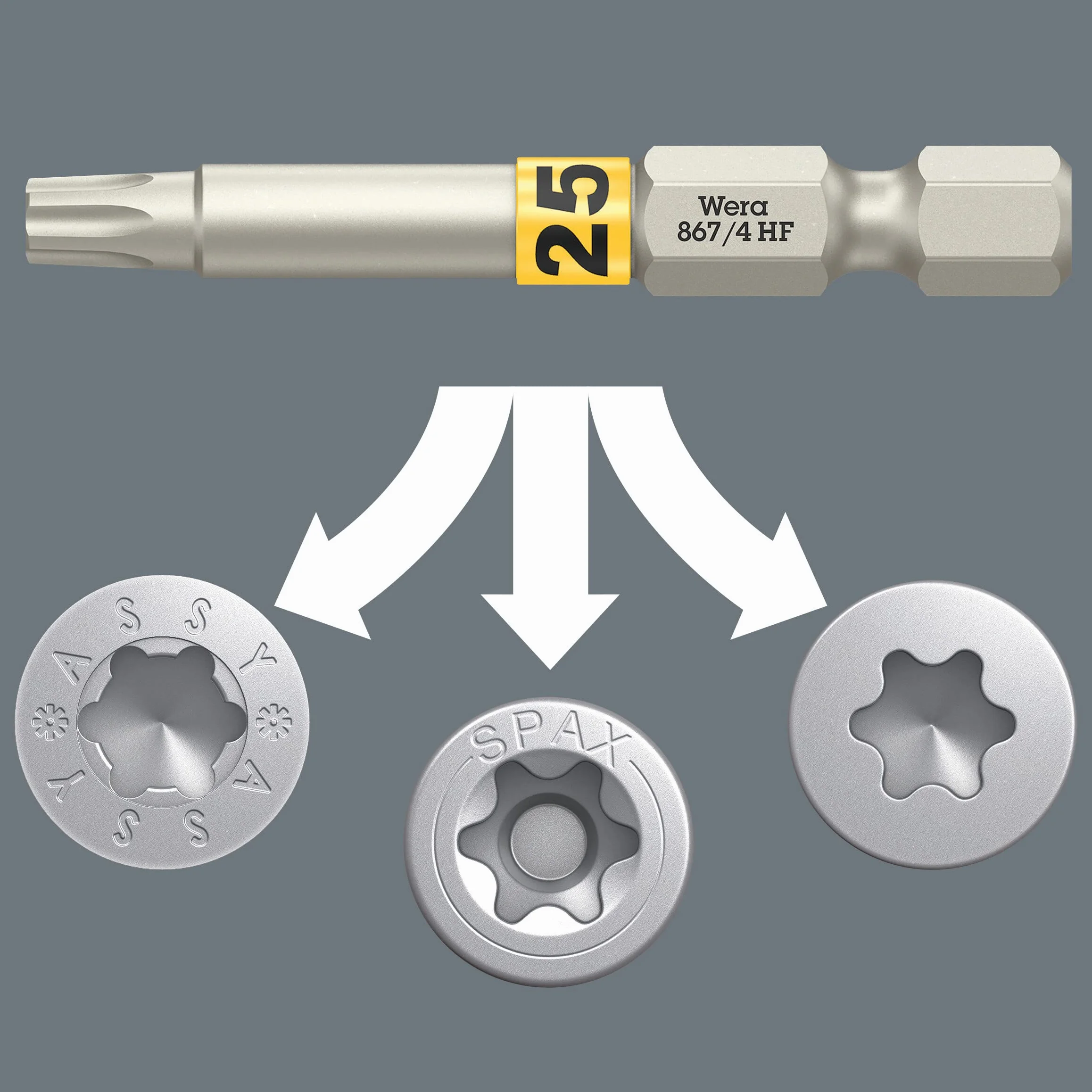 Wera - 05060506001 - bit z funkcją trzymania, 867/4 TORX® HF, TX 10 x 50 mm