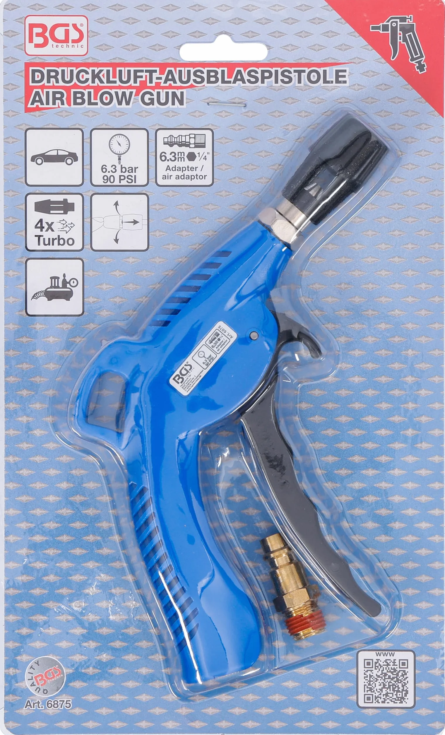 BGS 6875 | Pistolet do przedmuchiwania | z dyszą Venturiego