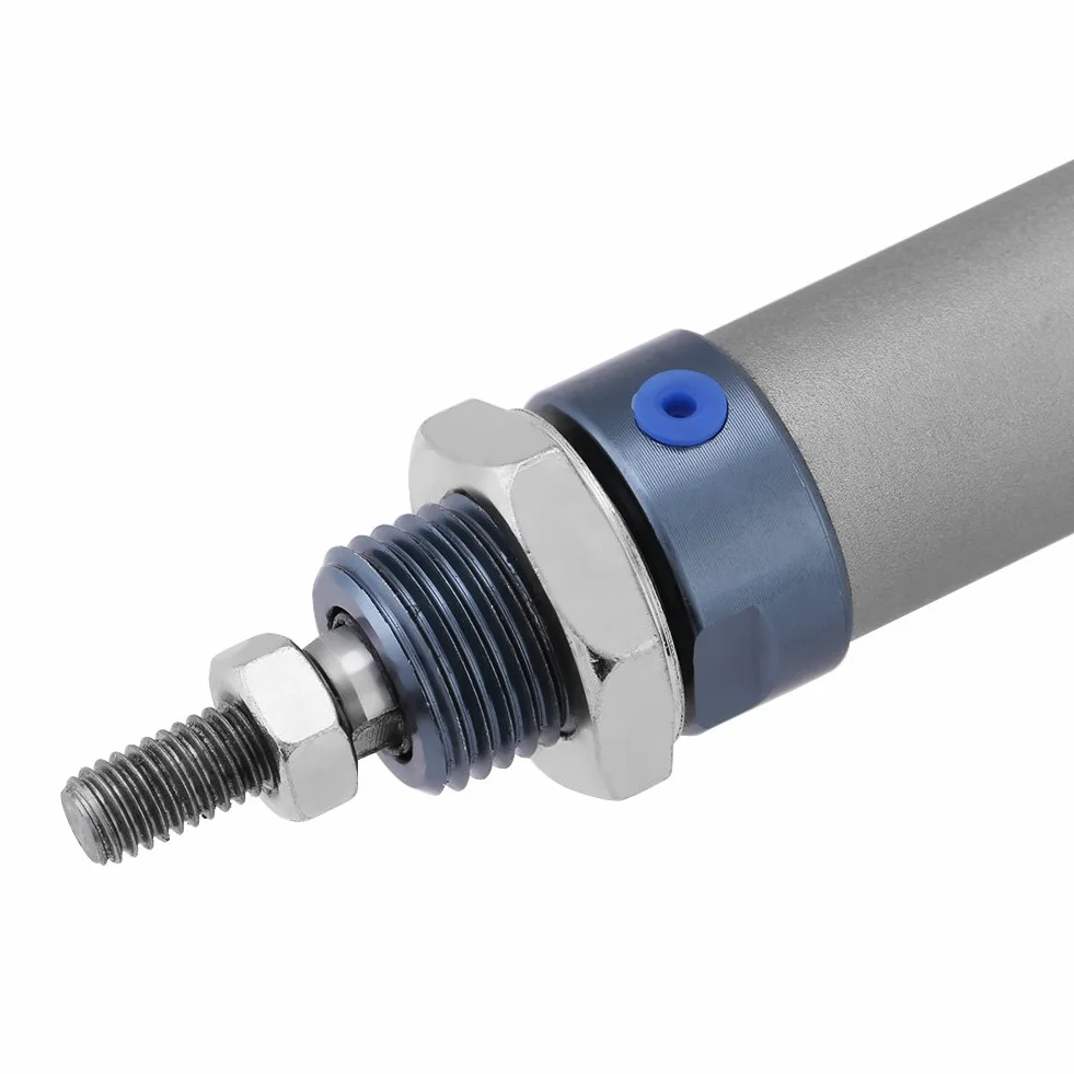 Luftzylinder mit Aluminiumlegierung, Luft Pneumatikzylinder Dual Acting Hub 50mm Innendurchmesser 16mm Gewinde M6 Druck 0,15-1MPa