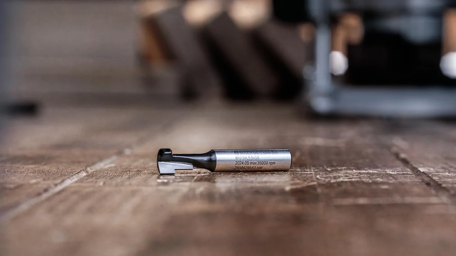Bosch 1x Frez PRO Keyhole (do Miękkie drewno, Twarde drewno, Ø 8,6 mm, Professional Akcesoria Frez ręczny, Frez krawędziowy)