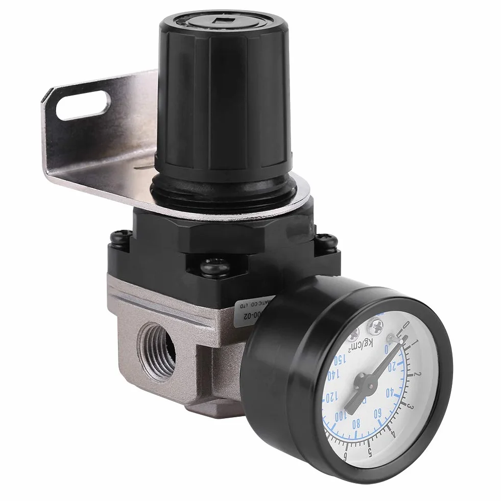 Reduktor ciśnienia G1/4 Regulator ciśnienia Haofy Zawór kontroli ciśnienia z manometrem 0,05 ~ 0,85Mpa Regulowany zawór sterujący przełącznikiem ciśnienia Zawór kontroli ciśnienia dla sprężarki powietrza Sprężarka powietrza
