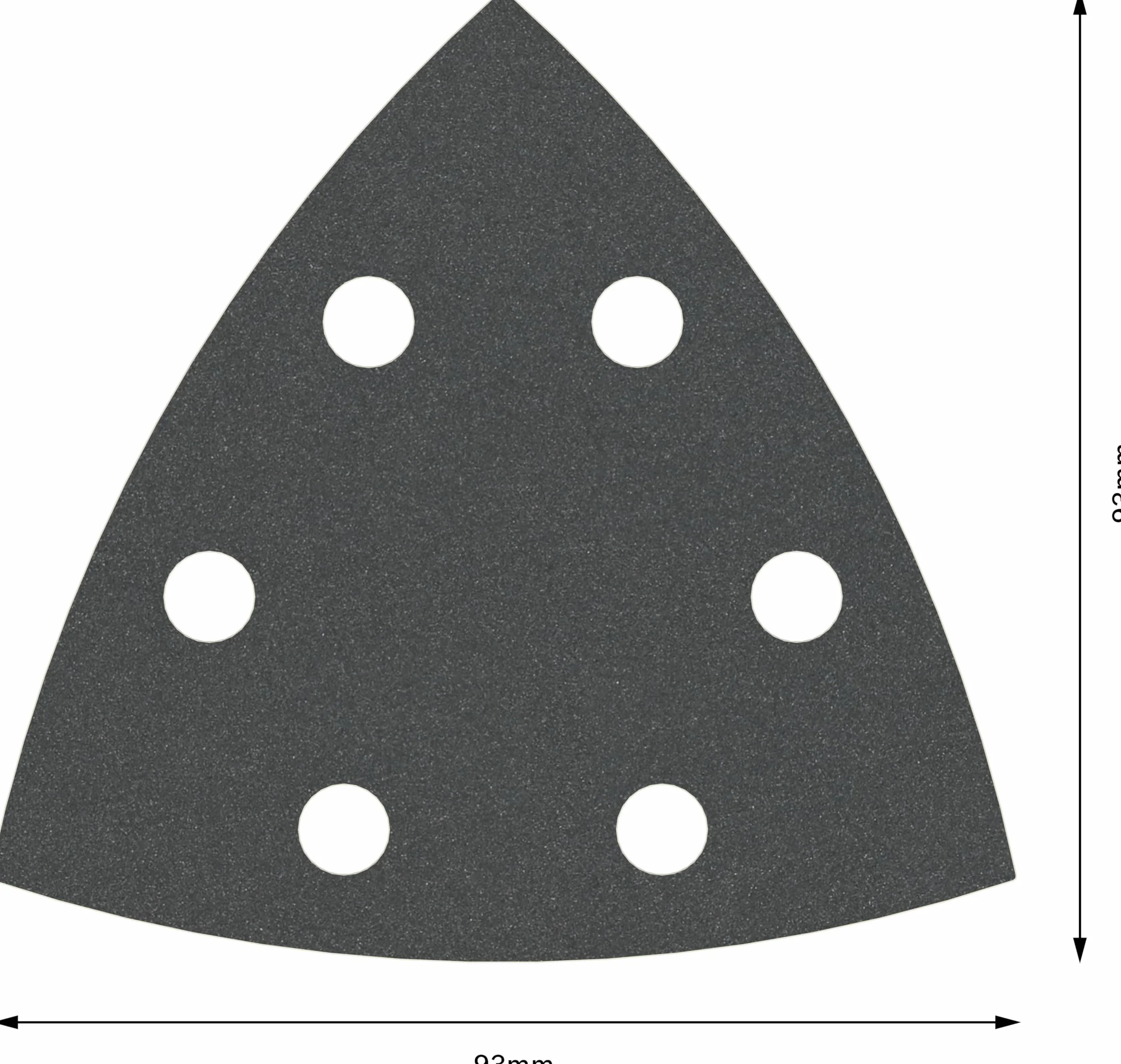 Bosch 5x Arkusz ścierny PRO Plastic and Hard Stone F355 (do Beton, Twardy kamień, Ø 93x93 mm, Ziarnistość 240, Professional Akcesoria Narzędzie wielofunkcyjne, Szlifierka delta)
