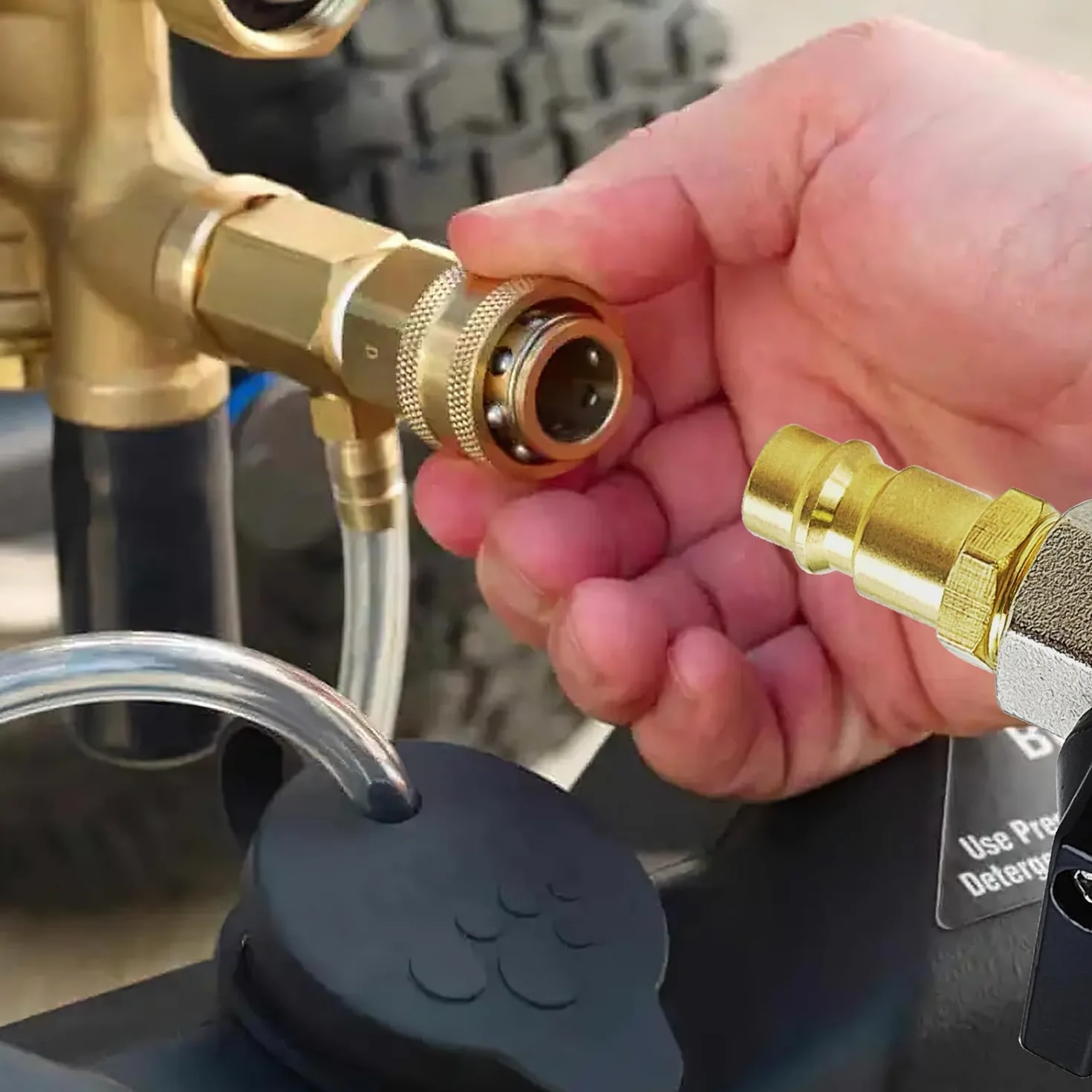 Akcesoria do sprężarek powietrza, mosiężny zawór szybkozłączki sprężonego powietrza, zawór kulowy 1/4", szybkozłączki pneumatyczne z dyszą 7.2 NW dla większości sprężarek