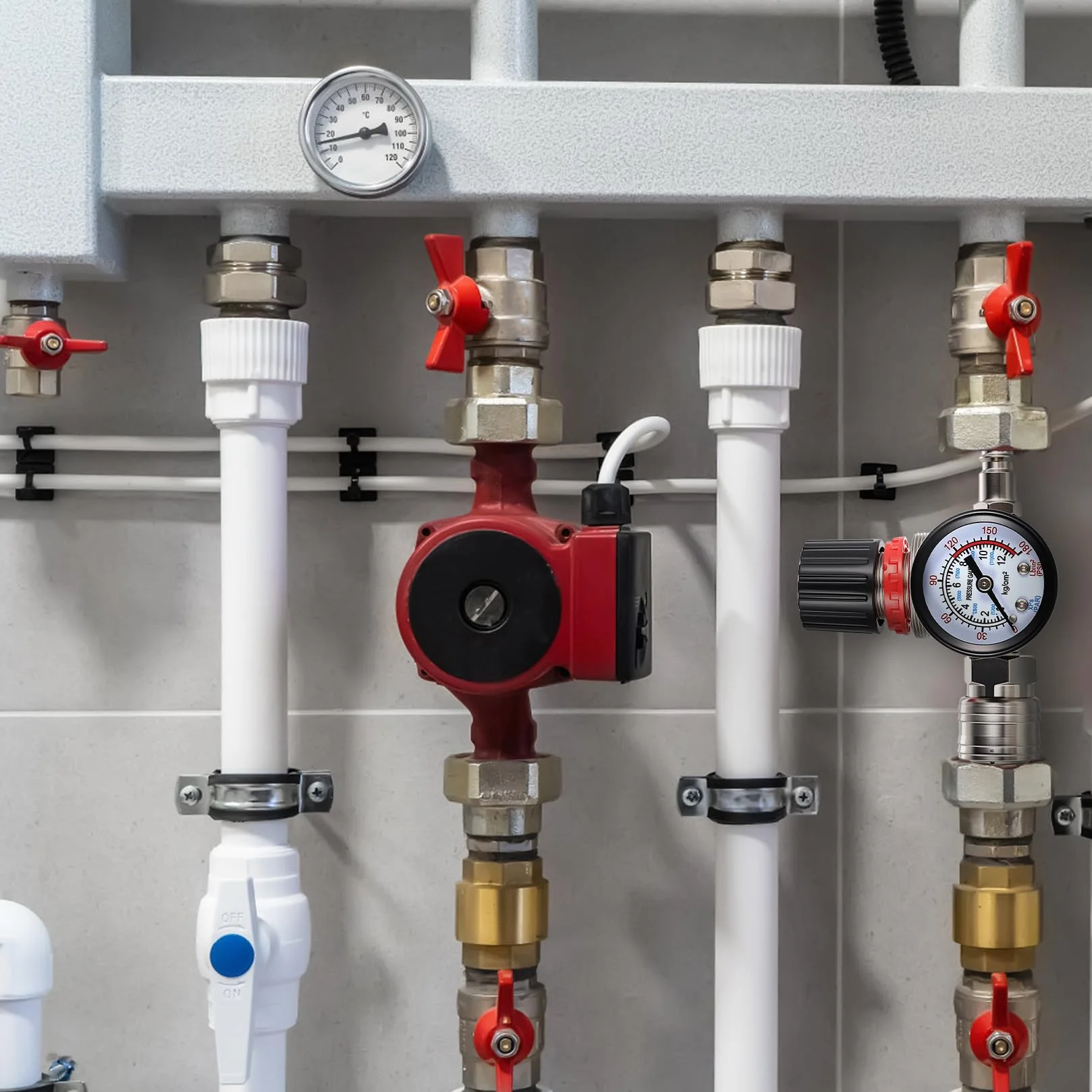 Regulator ciśnienia sprężarki powietrza 1/10.2 cm, przełącznik kontroli ciśnienia sprężarki powietrza z regulatorem zaworów, zawór sterujący 1/4 cala z 175PSI do narzędzi pneumatycznych