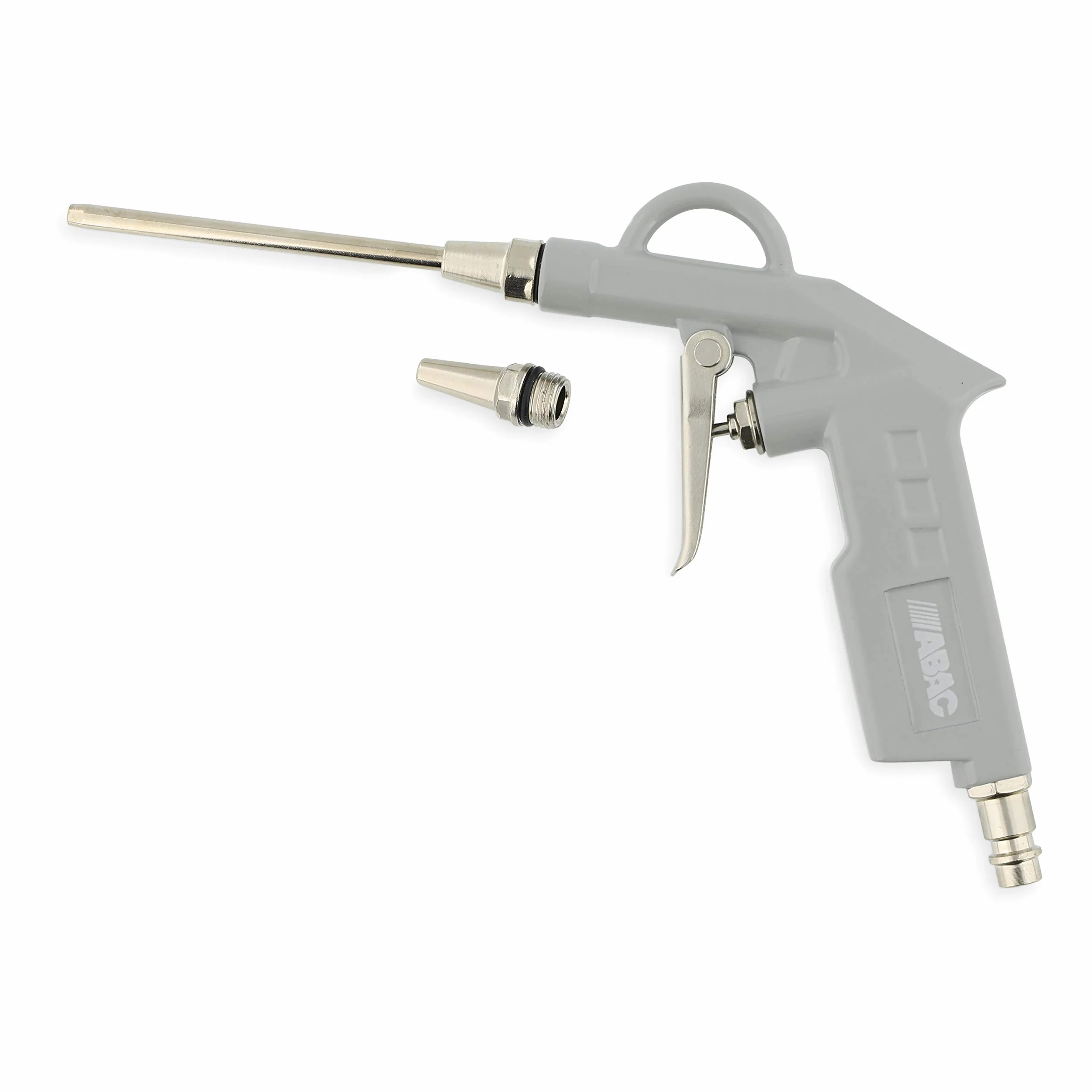 ABAC G-502 pistolet na sprężone powietrze, pistolet do wydmuchiwania/pistolet pneumatyczny z krótką dyszą o długości 10 cm, dysza Ø 2 mm, pistolet do czyszczenia sprężonego powietrza z maks.