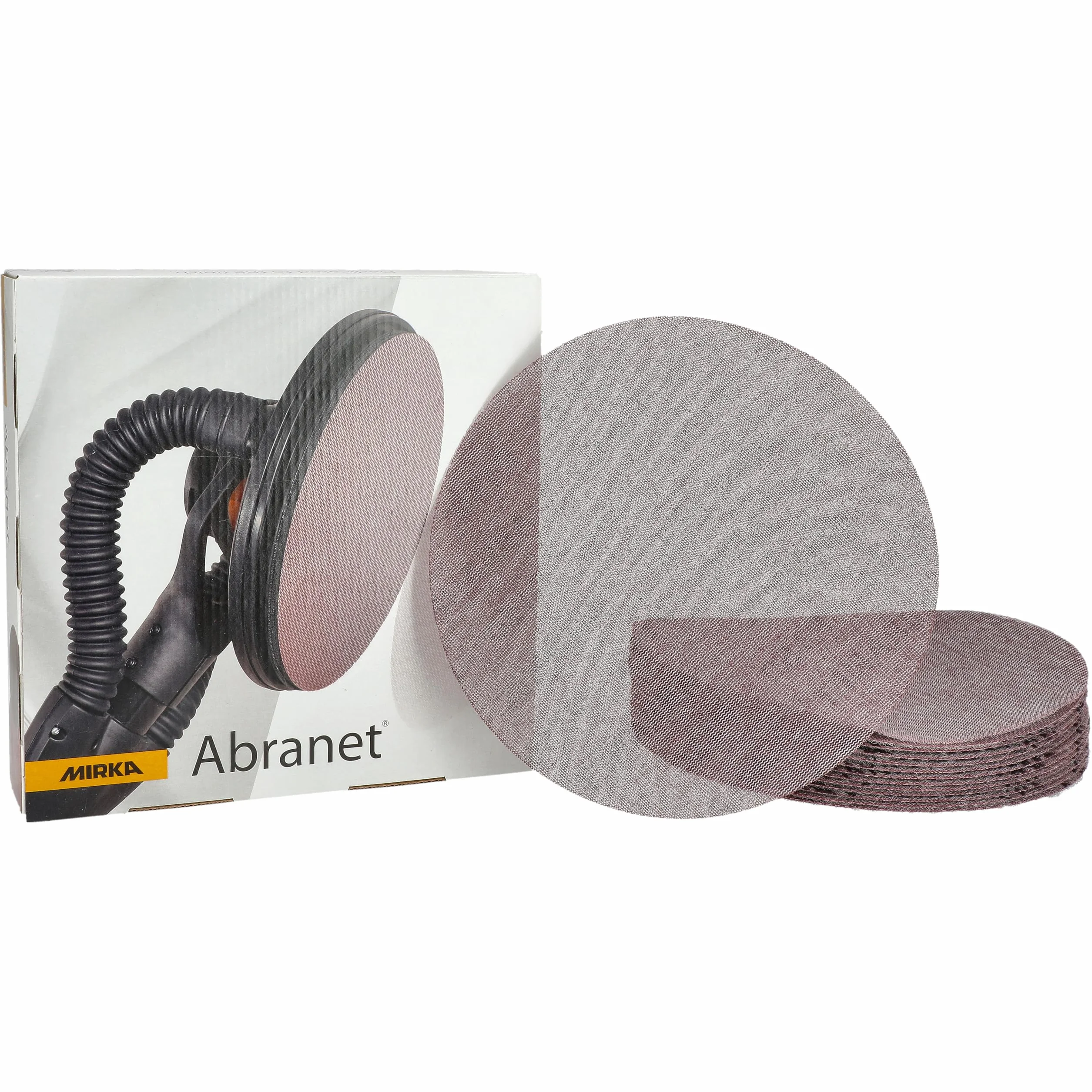 Mirka Abranet siatka ścierna Ø 225 mm rzep/ziarnistość P150 / 25 szt/do szlifowania drewna, szpachli, lakierów, plastiku / 5422302515