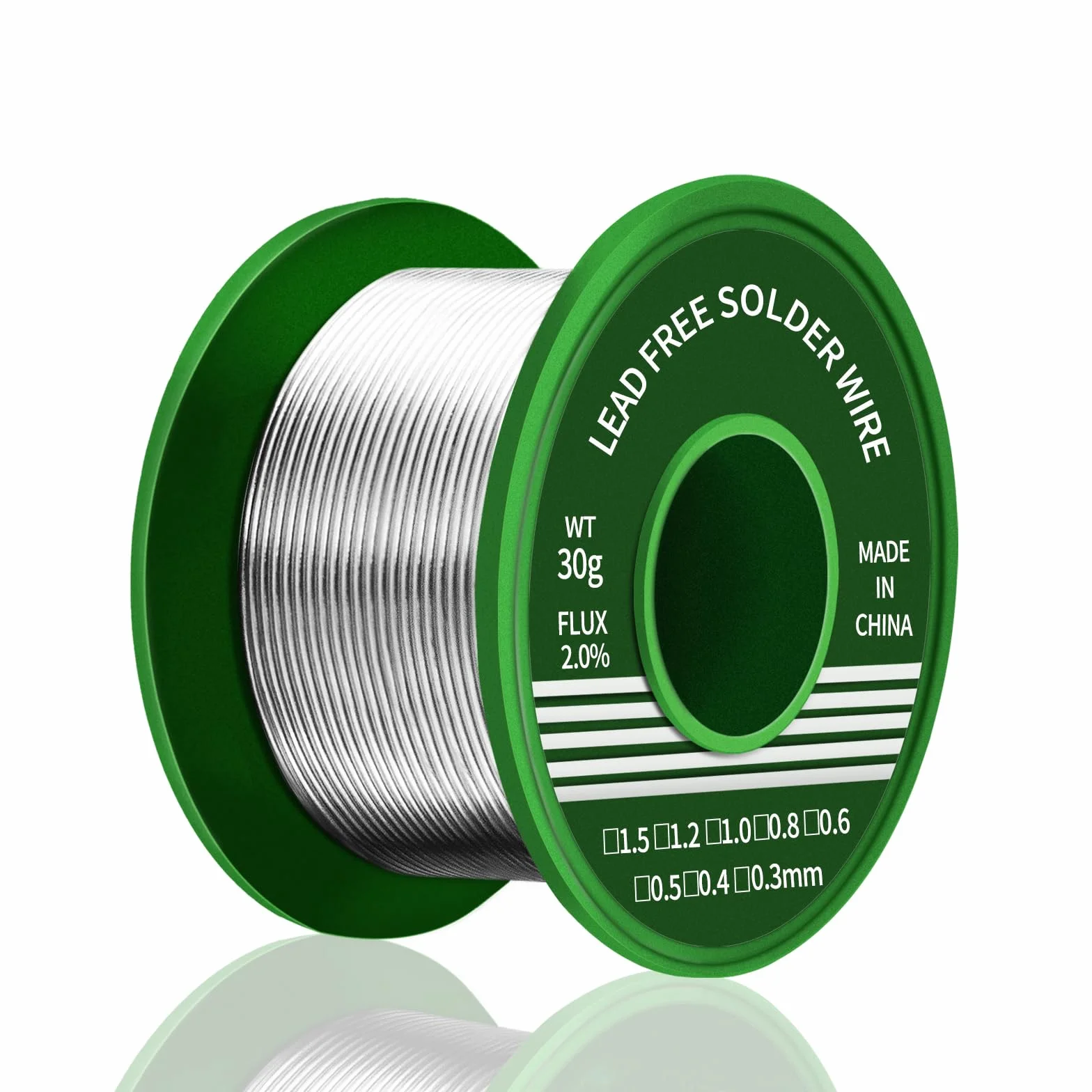 Meccion Drut Lutowniczy 0,6mm 30g Bezołowiowy Cyna do Lutowania Sn99,3 Cu0,7 Drut Lutowniczy z Rdzeniem Kalafonii do Lutowania Elektrycznego i Majsterkowania