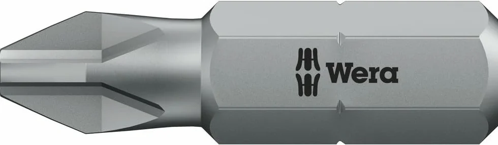 Wera 05072401001 Wyjątkowo wytrzymałe końcówki Phillips 851/1 Z PH2 x 25 mm, 10 sztuk