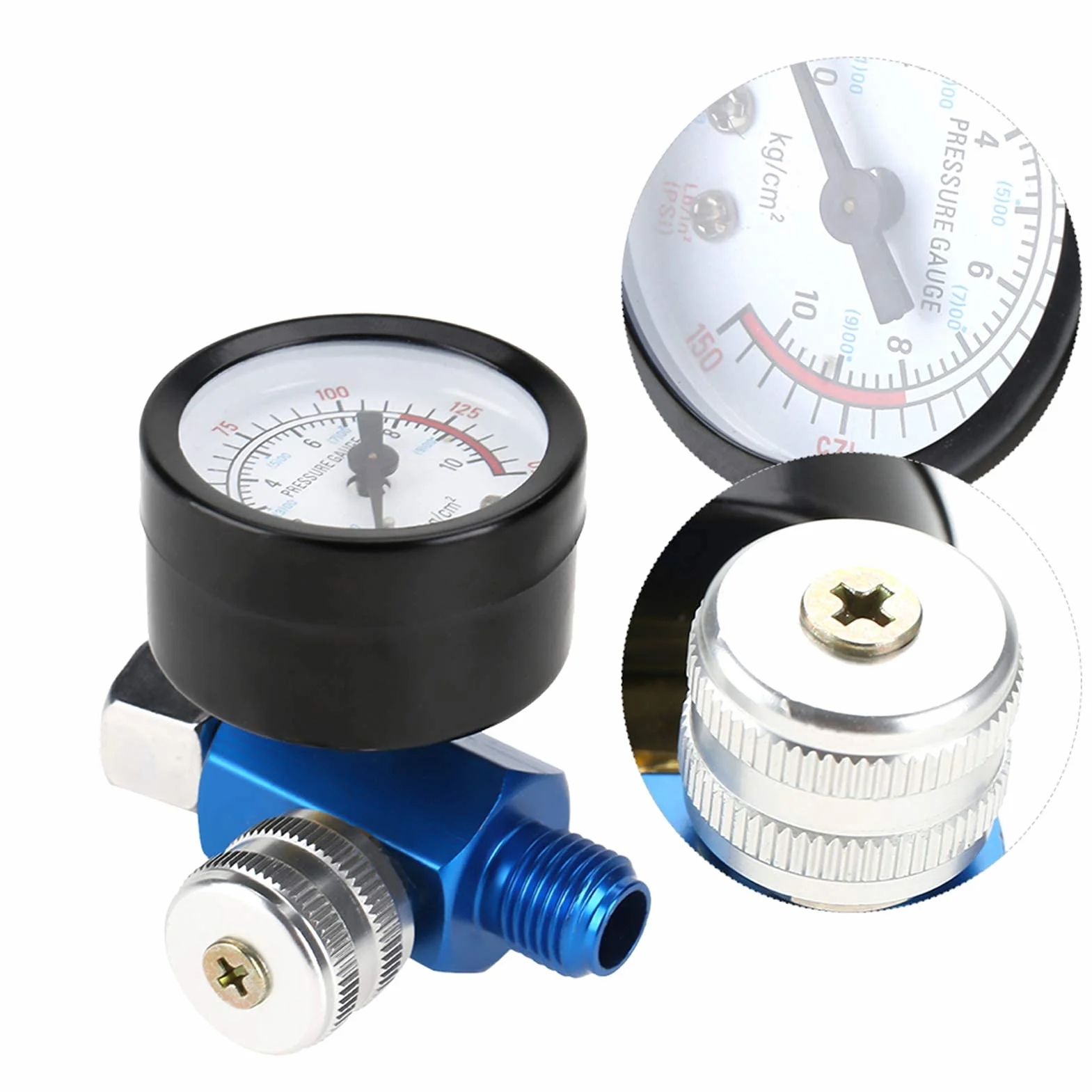 Regulator Ciśnienia Powietrza 1/4 Cal Regulator Regulator Powietrza z Manometrem Manometr 150 PSI Pistolet Natryskowy Regulator Powietrza do Sprężarek Pneumatycznych