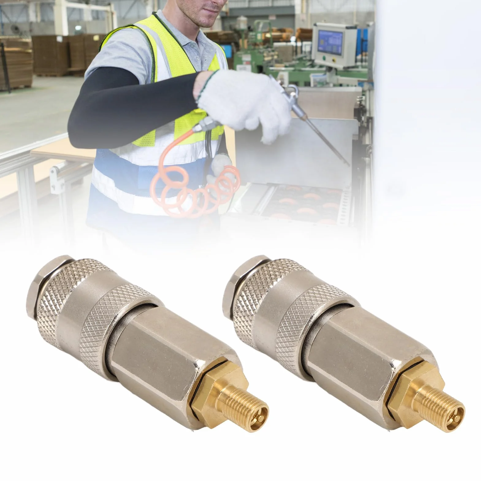 Adapter do Pompowania Opon, 2 Sztuki Adapterów do Przenośnych Sprężarek Powietrza Wytrzymały Stalowy Gwint Męski do Zaworu Amerykańskiego Szybkozłącze 3 w 1 do Pompki do Opon