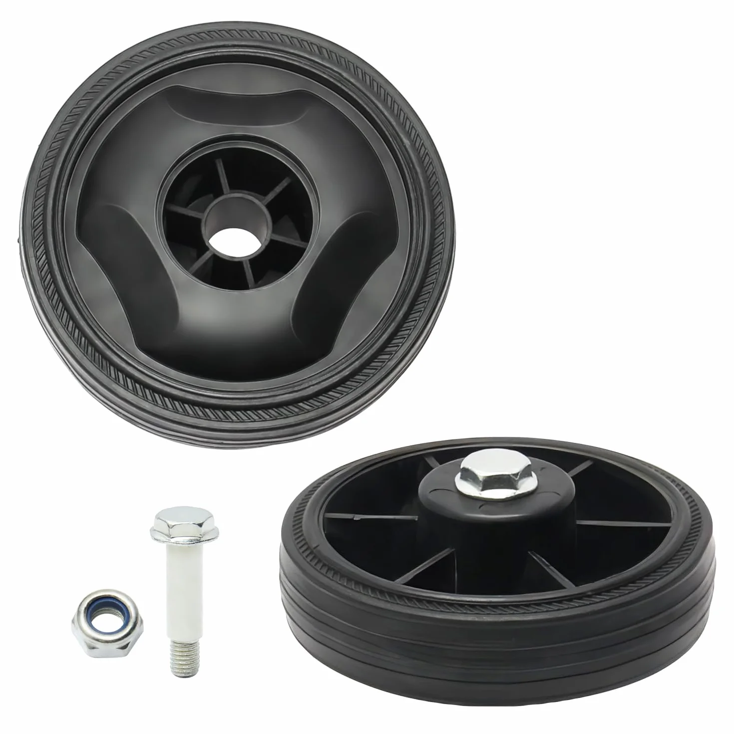 Othmro Plastikowe koło do sprężarki powietrza 115 mm, średnica zewnętrzna 28 mm, 2 szt