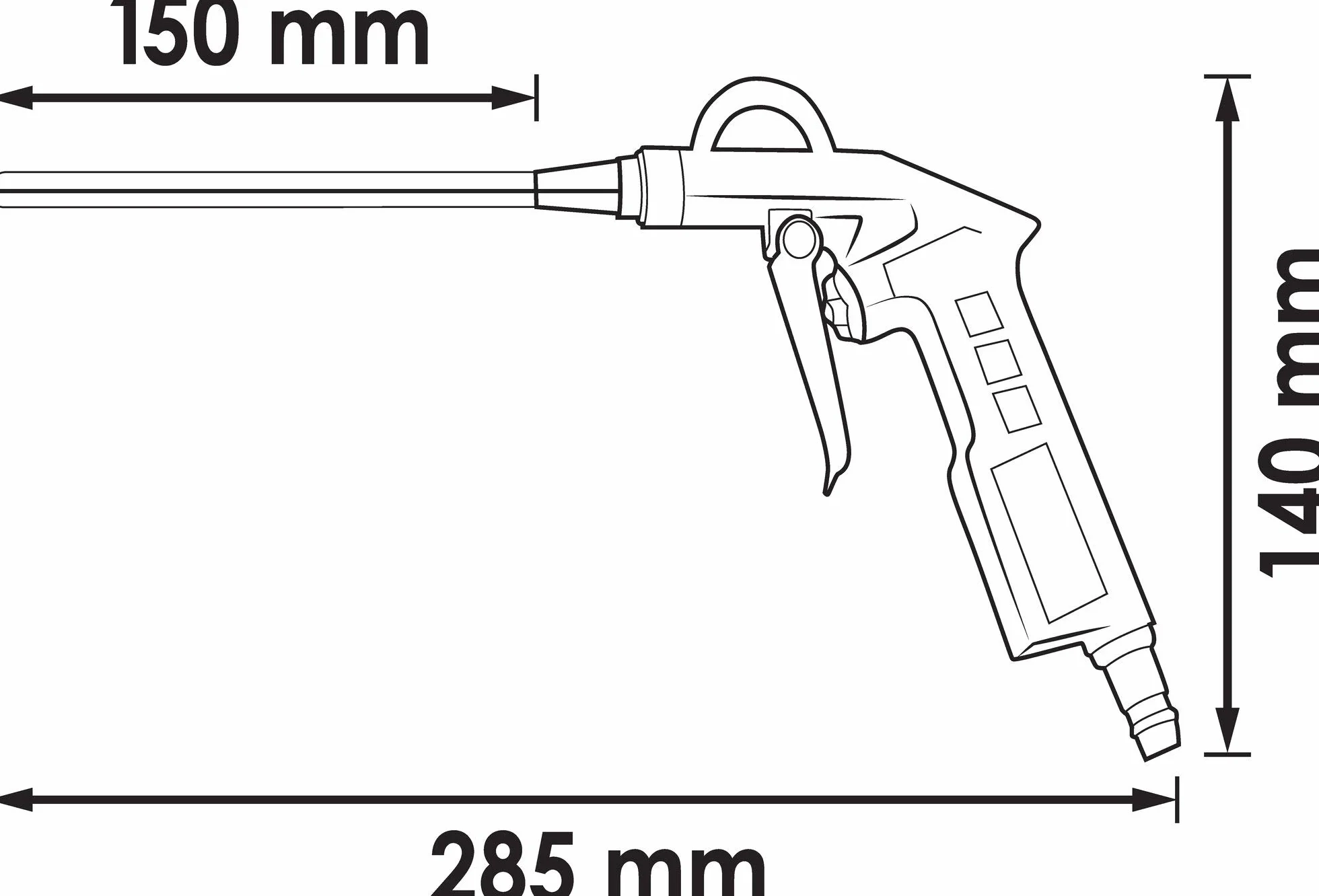 Vigor V7135-150 pistolet do wydmuchiwania ∙ długi