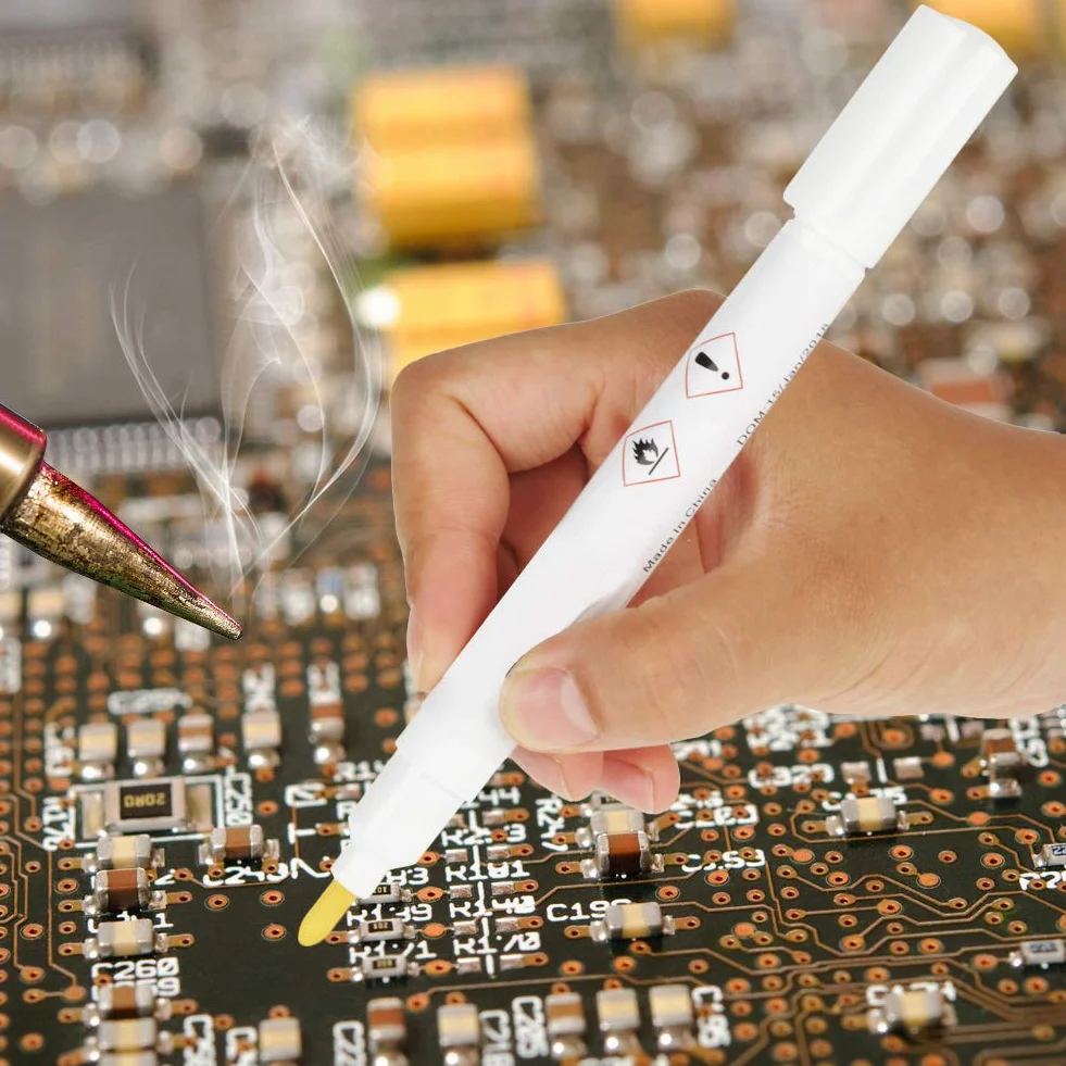13 Cm CW8100 Topnik Lutowniczy w Pisaku, Topnik Kalafoniowy o Niskiej Zawartości Substancji Stałych, Topnik Bez Czyszczenia do Lutowania PCB