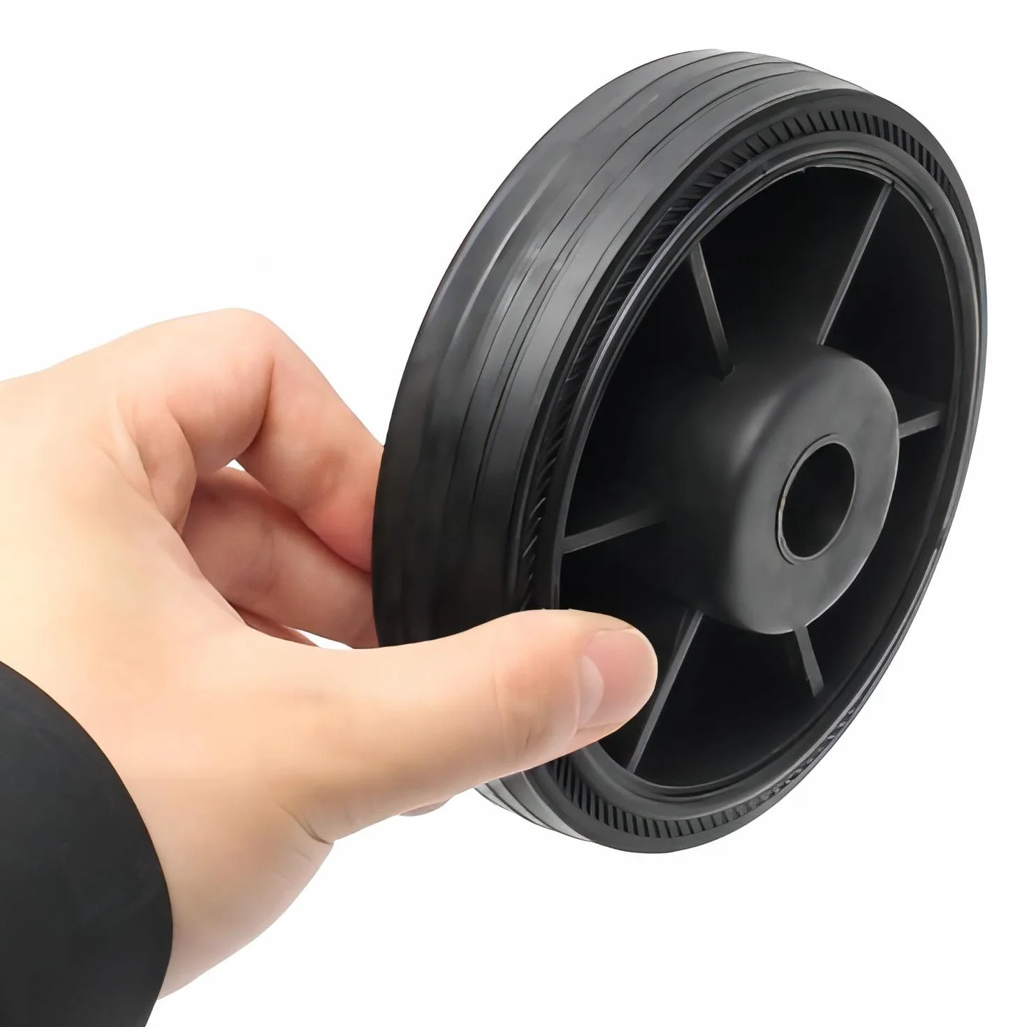 Othmro Plastikowe koło do sprężarki powietrza 115 mm, średnica zewnętrzna 28 mm, 2 szt