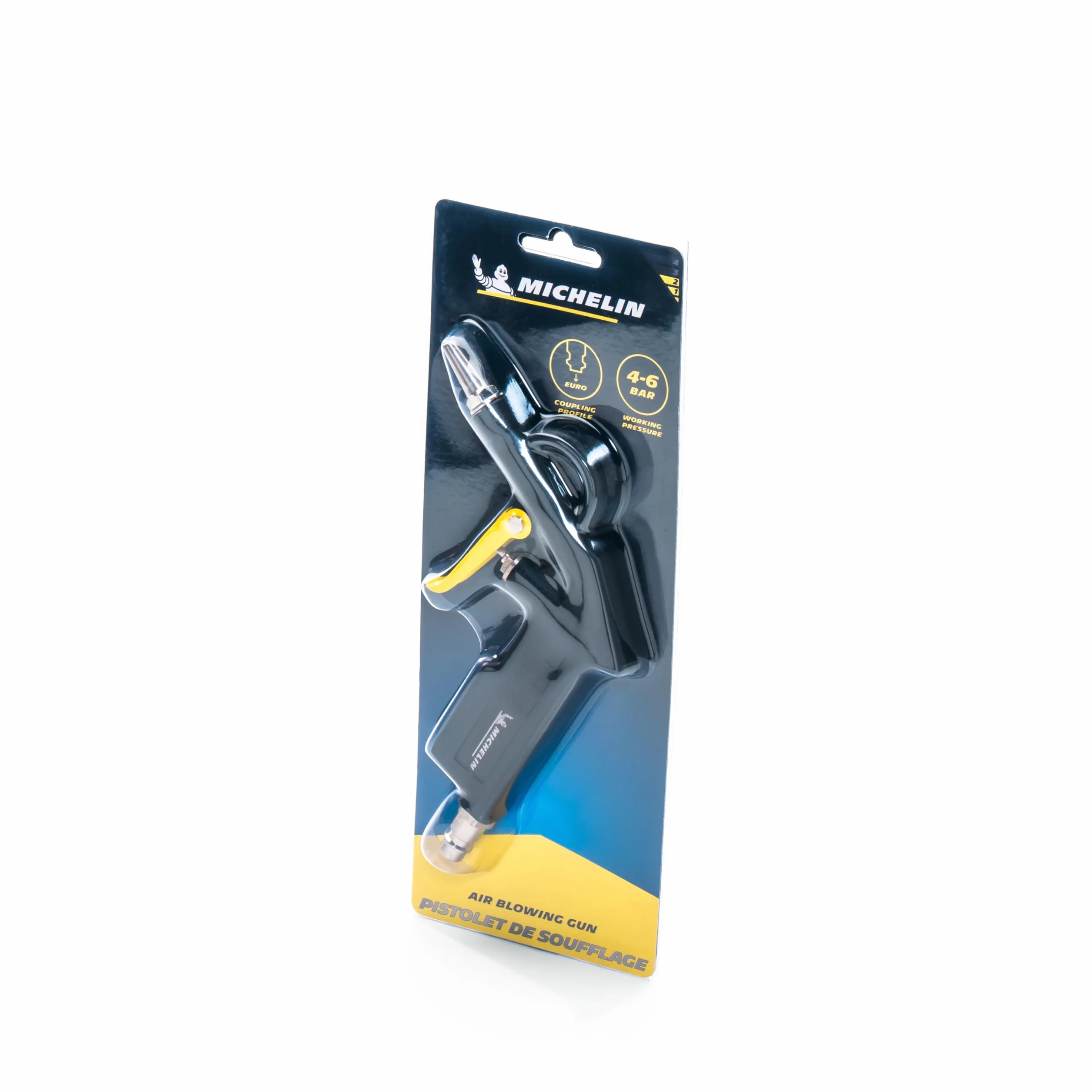 Michelin Pistolet na sprężone powietrze, Mieszek z krótką lufą 25 mm, zużycie powietrza 300 l/min, maksymalne ciśnienie. 8 barów, aluminium