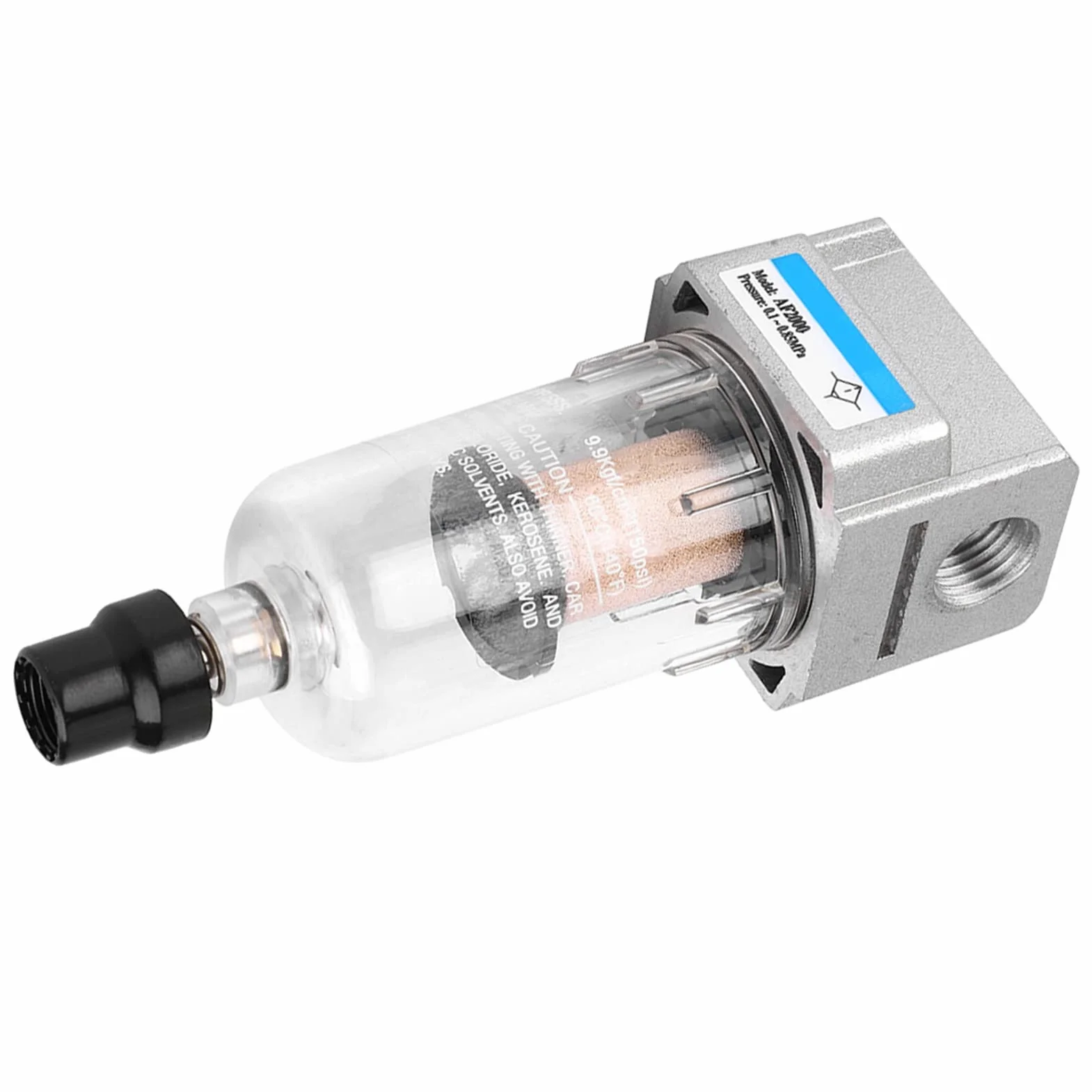 Filtr powietrza G1/4" 750L/min, separator wody i oleju do sprężonego powietrza AF2000-02, automatyczny filtr cząstek stałych, wymiana przewodu powietrza, filtr wody i oleju