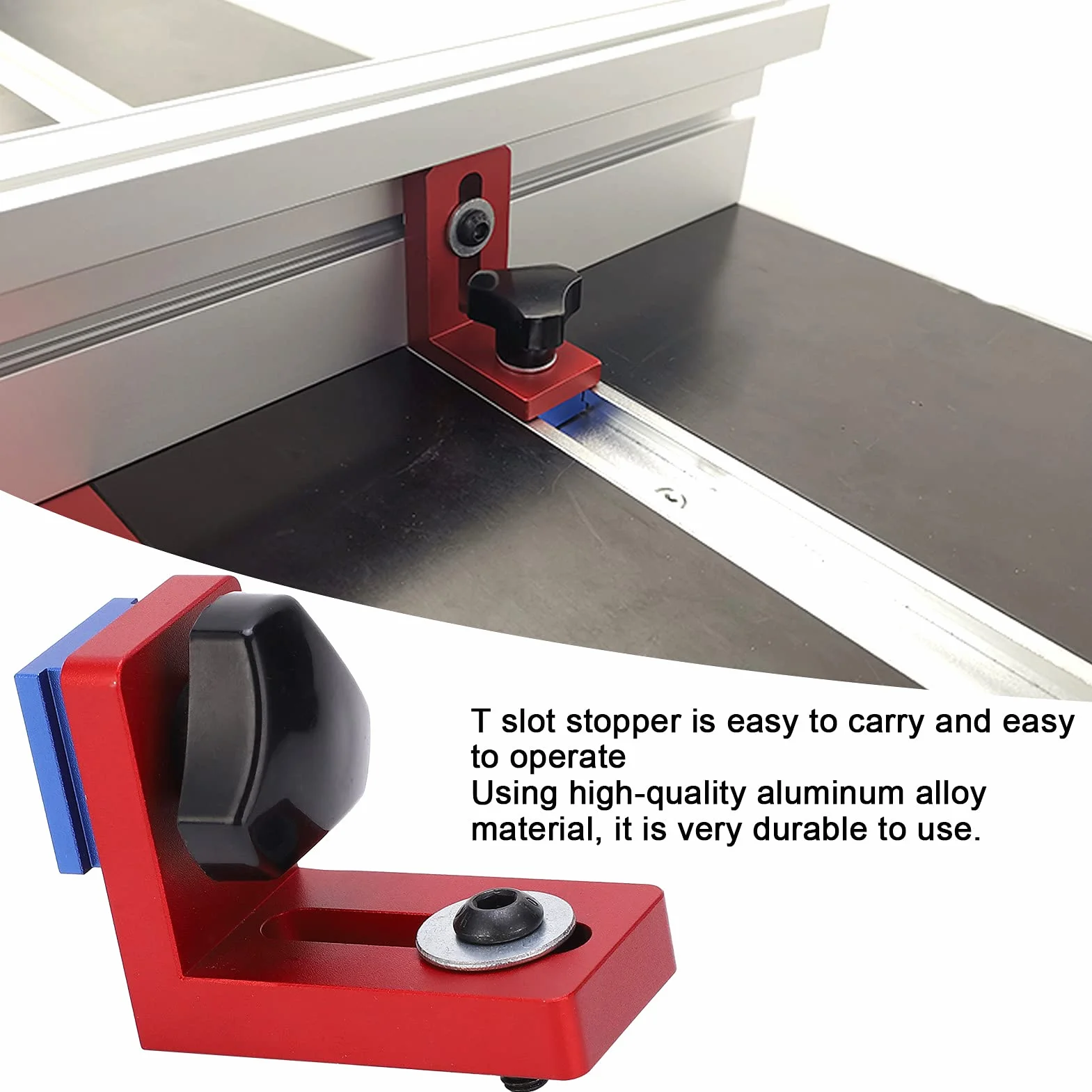 Marhynchus MITER Track Stop, Aluminium Stop Topy T Tractwa Tractwa Chute Locator, Drewniane Akcesoria do Stolika, 1PCS