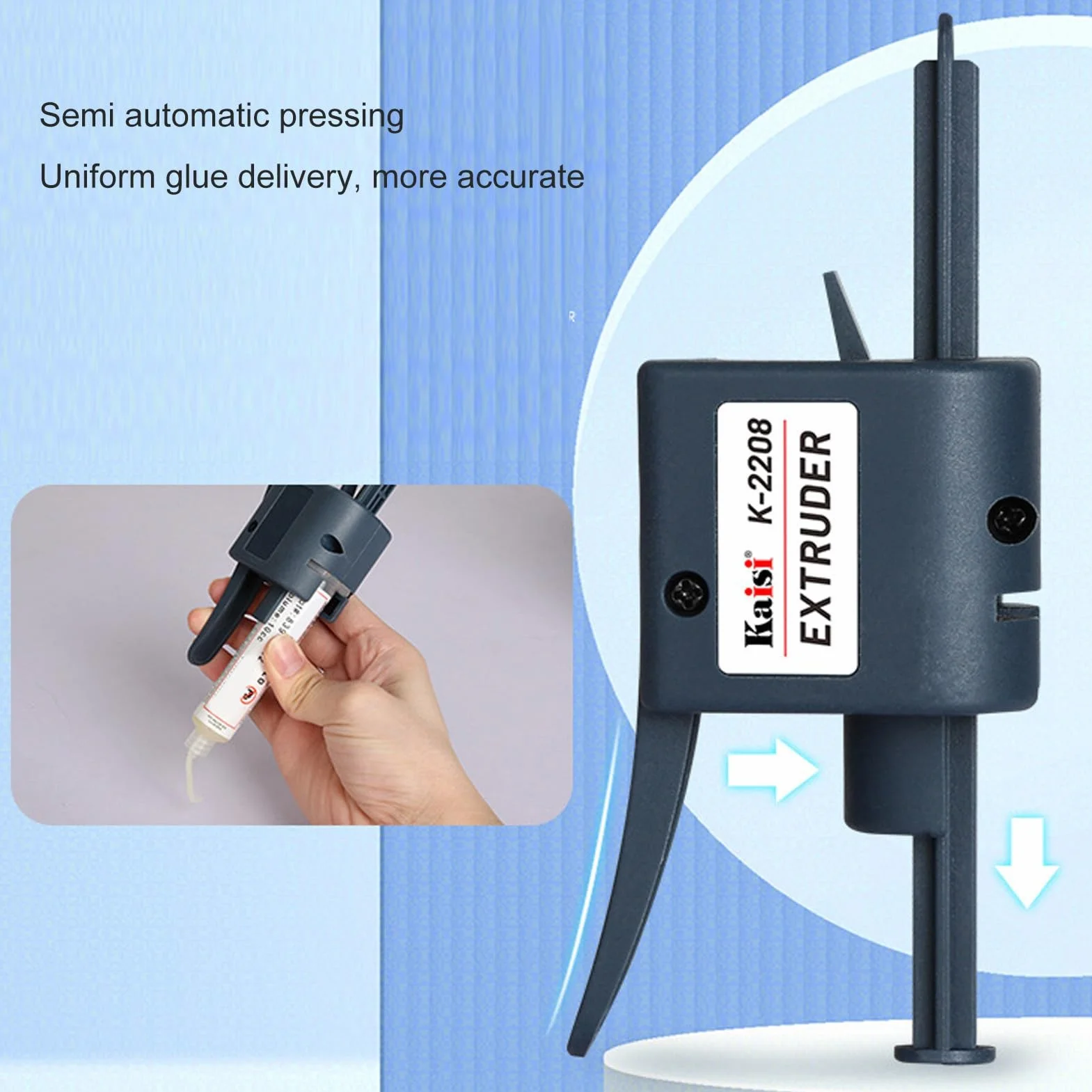 K2208 Wytłaczarka do Pasty Lutowniczej Dysze Dozownika Topnika Lutowniczego Przenośny Dozownik Kleju Topnika Lutowniczego z 1.3mm