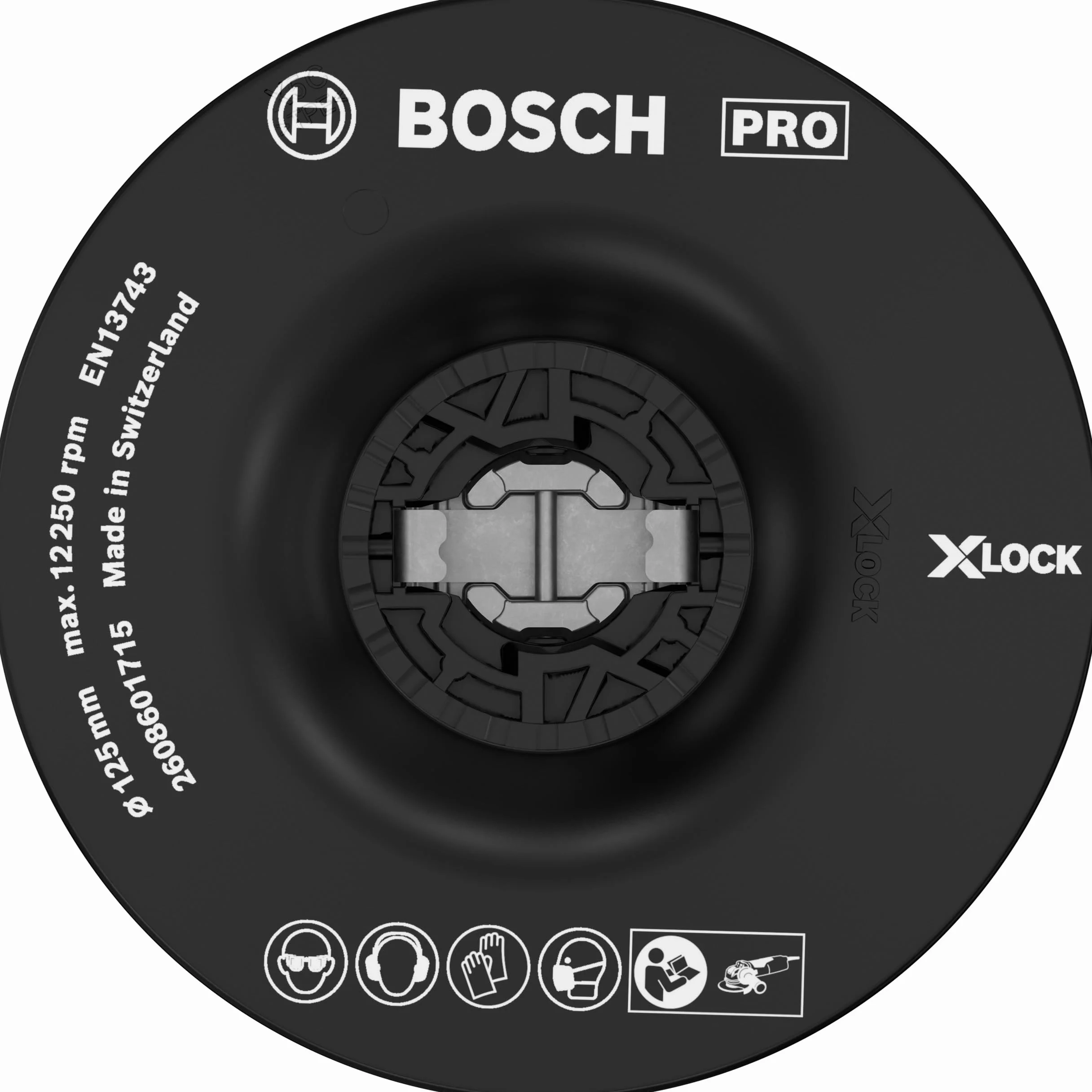 Bosch 1x PRO Backing Pad do małych szlifierek kątowych, X-Lock, średni (Ø 125 mm, Professional Akcesoria Mała szlifierka kątowa)